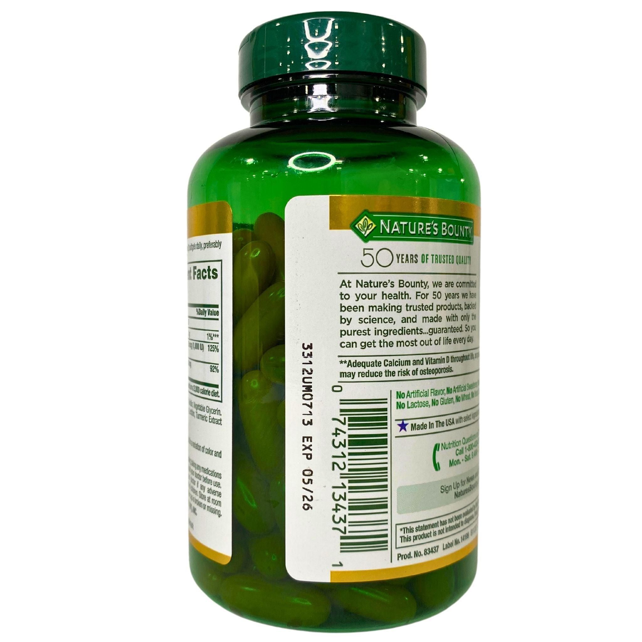 Nature's Bounty Calcium 1200mg with Vitamin D3 25mcg (1000 IU) - 25 Tablets | Supports Bone & Teeth Health | Perfect for Daily Supplement & Active Lifestyle