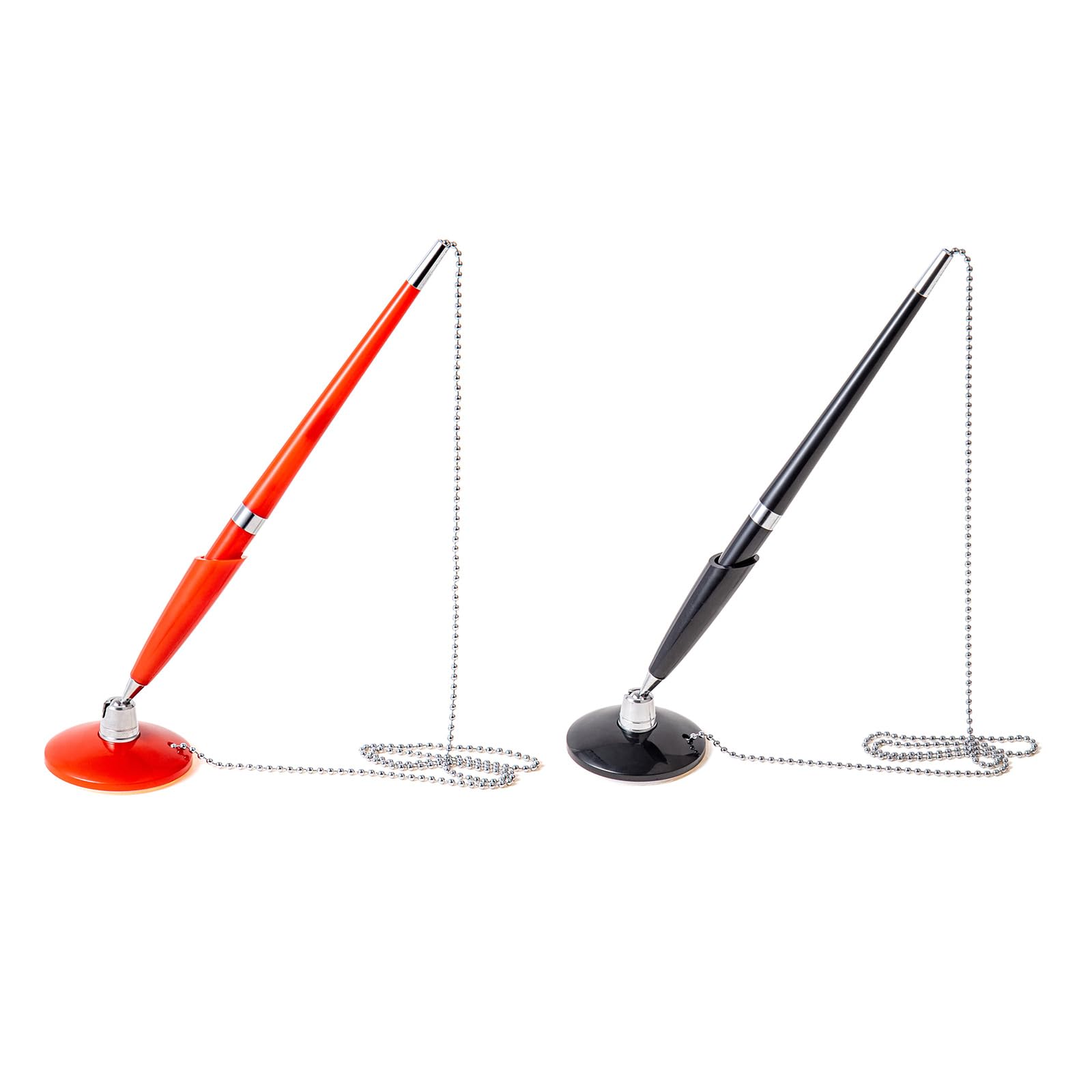 Tofficu Desk Pen with Ball Chain - Adhesive Backed Counter Pens for Reception, Bank & Hotel Lobbies - Secure Pen Holder for Front Desk (Perfect for Signing Documents, Guest Check-ins & Customer Transactions)