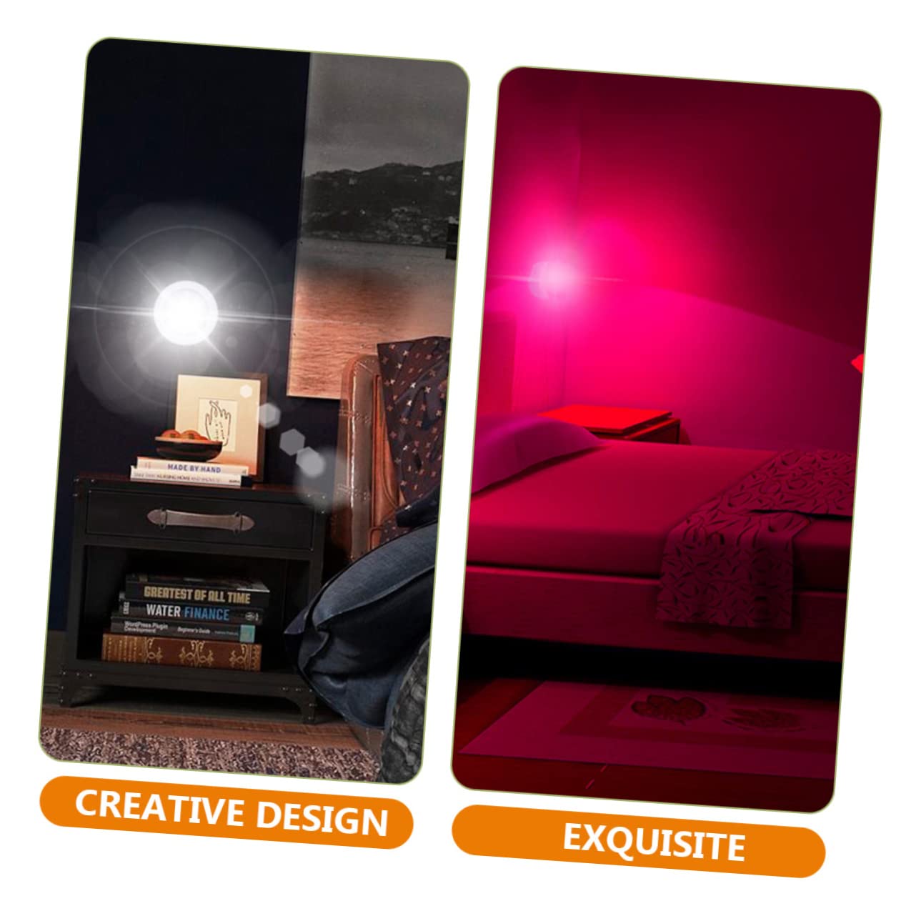 Garneck Cordless LED Night Light - 5 Pack Dimmable Nightlight for Bedroom, Nursery, Bathroom - Romantic Atmosphere Light for Couples, Kids, Home Decor