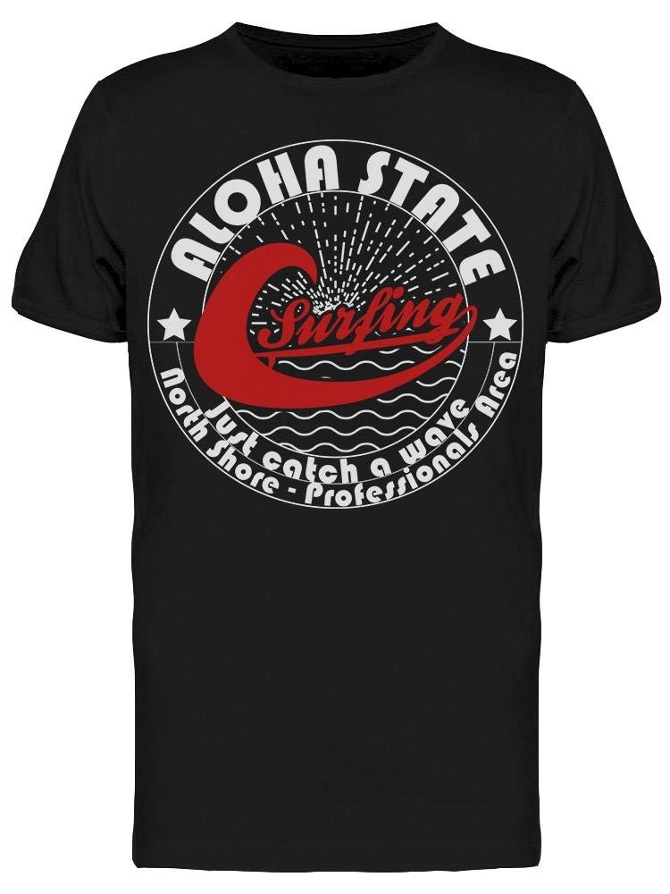 Men's Surfing T-Shirt - Aloha State Design - Comfortable & Stylish for Beach, Surfing & Casual Wear