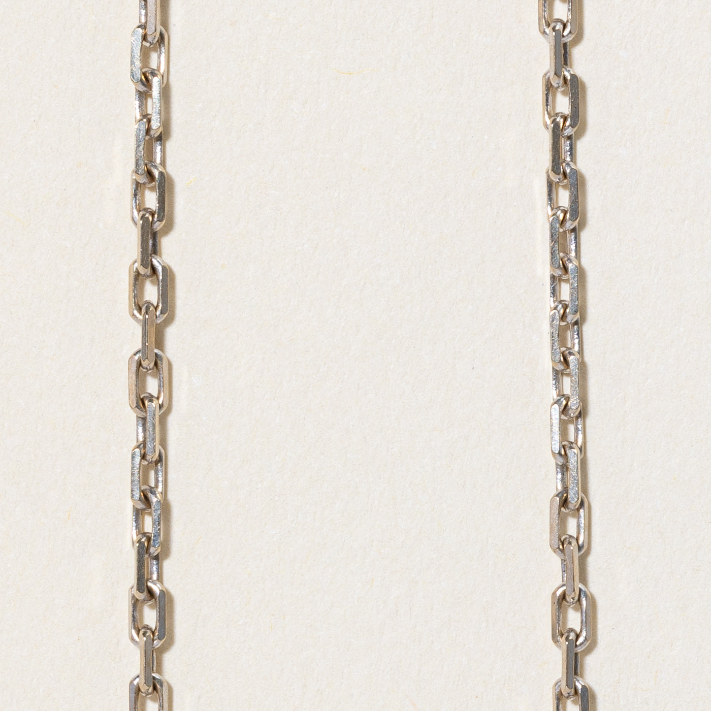 18K White Gold Knife Edge Cable Chain Necklace - 20 Inches | Dainty & Elegant Jewelry for Women | Perfect for Everyday Wear, Layering & Special Occasions