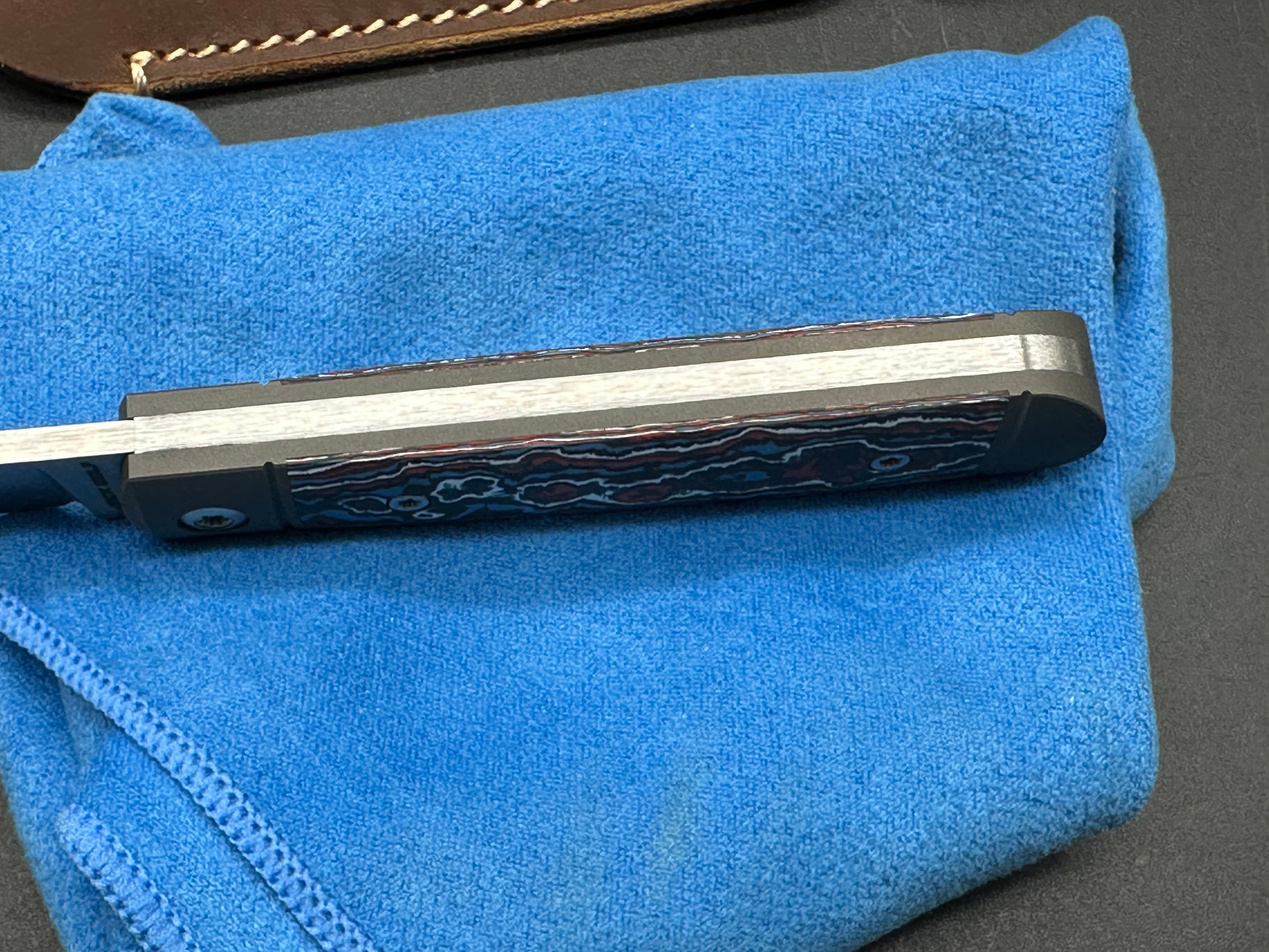 Jack Wolf Knives Little Bro Jack Fat Carbon Nebula Folding Pocket Knife - EDC, Outdoor, Camping & Survival Gear