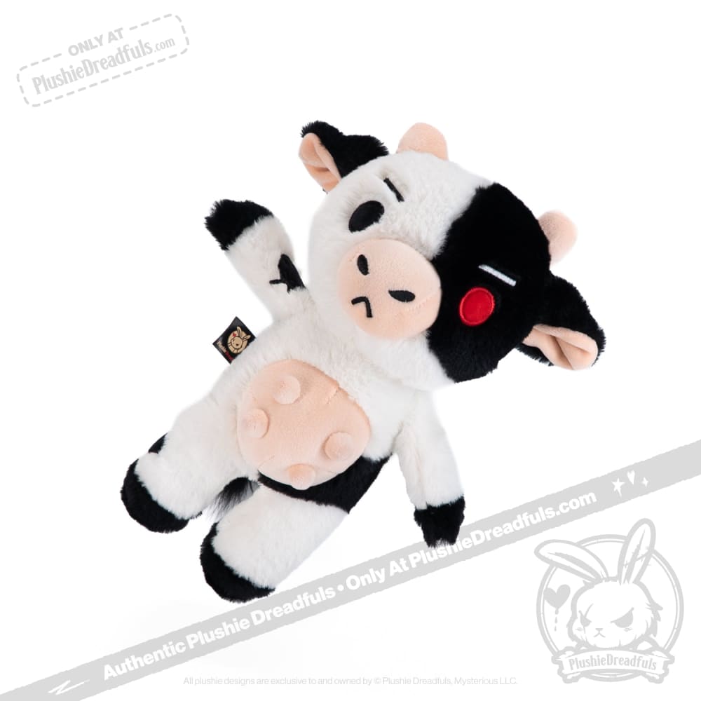 Plushie Dreadfuls Mad Cow Plush Stuffed Animal - Soft Cuddly Toy for Kids, Unique Gift for Horror Fans, Perfect for Halloween Decor & Movie Nights