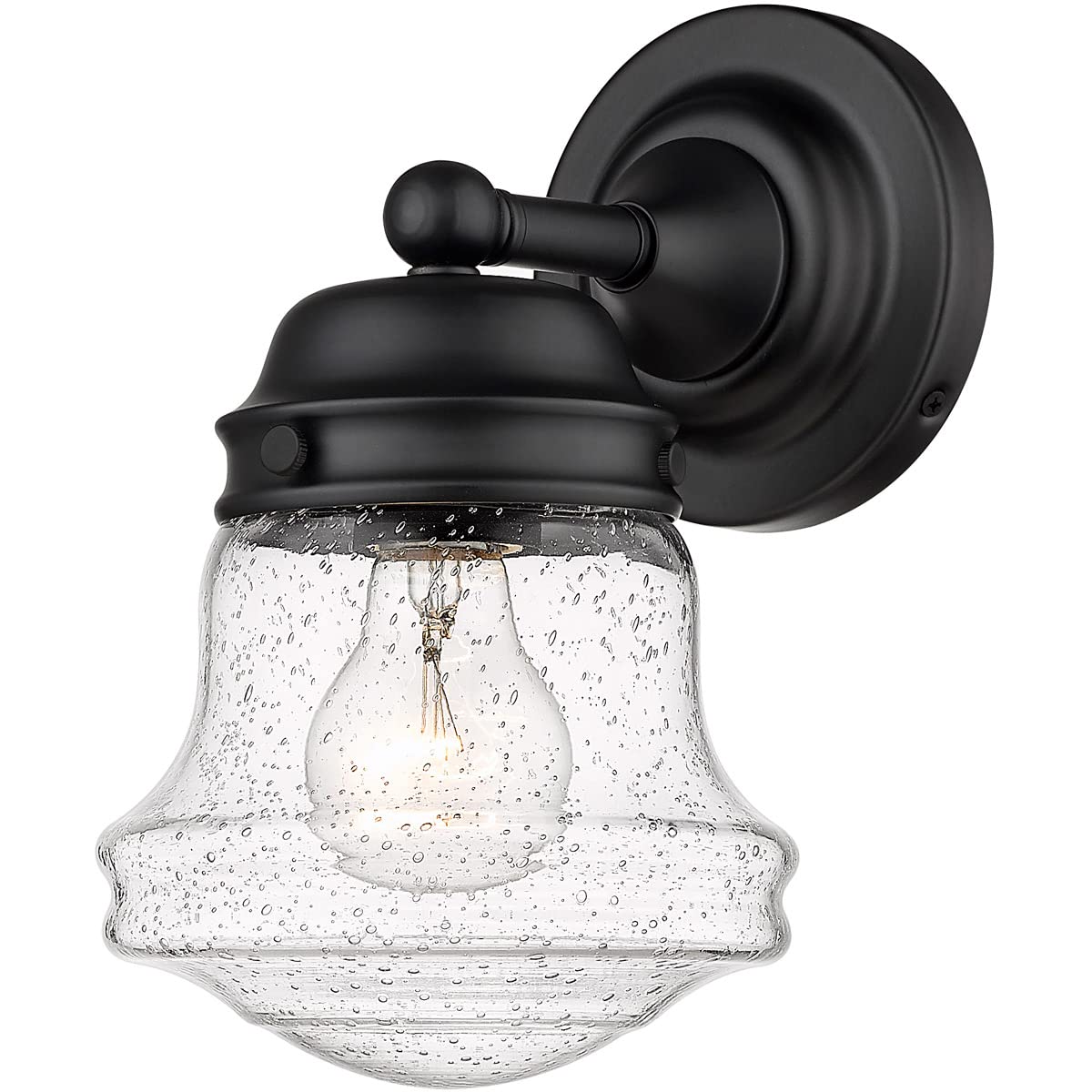 Z-Lite 736-1S-MB Modern Single Light Wall Sconce - Matte Black Finish for Bedroom, Hallway & Entryway Lighting