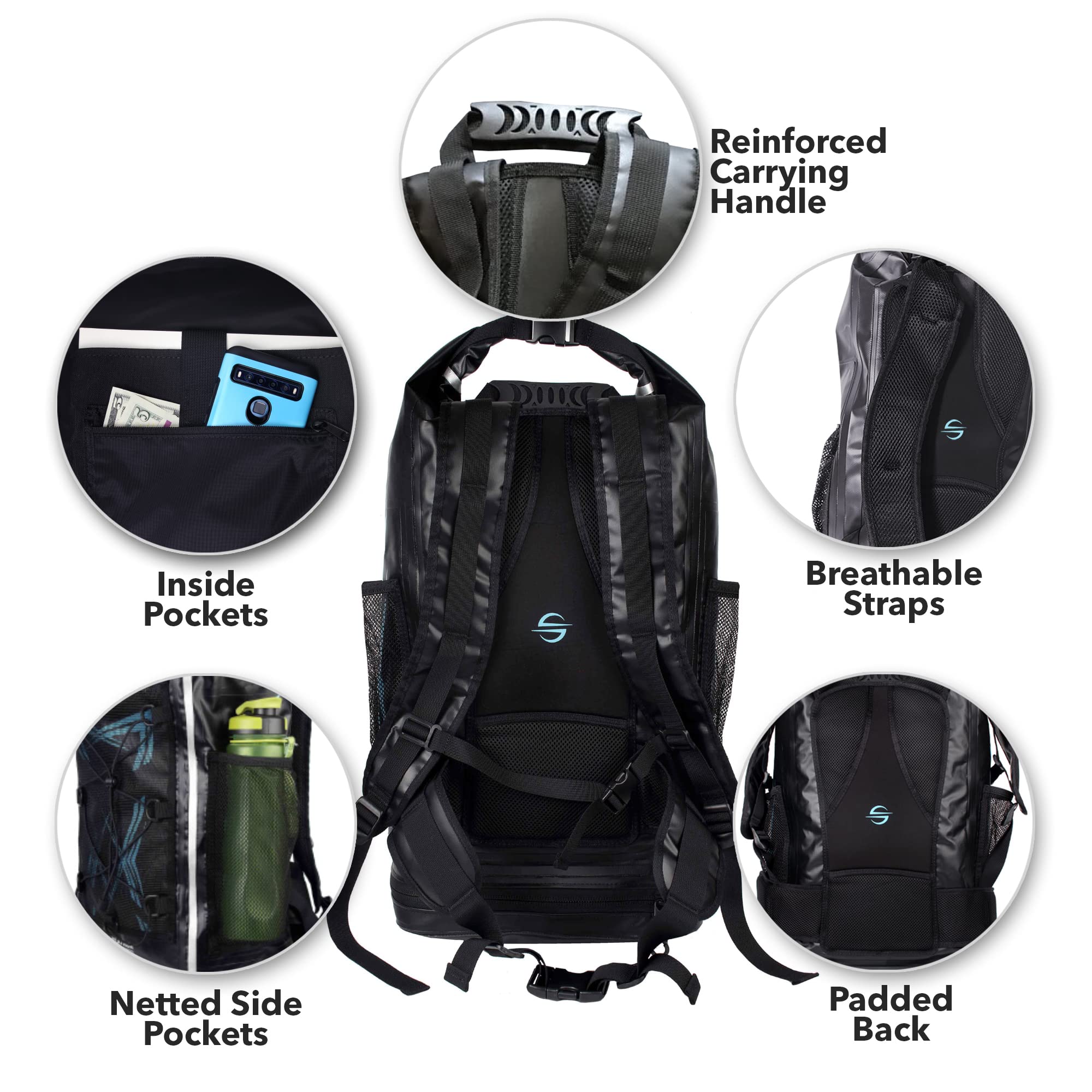 Waterproof 40L Dry Bag Backpack for Travel, Hiking & Boating