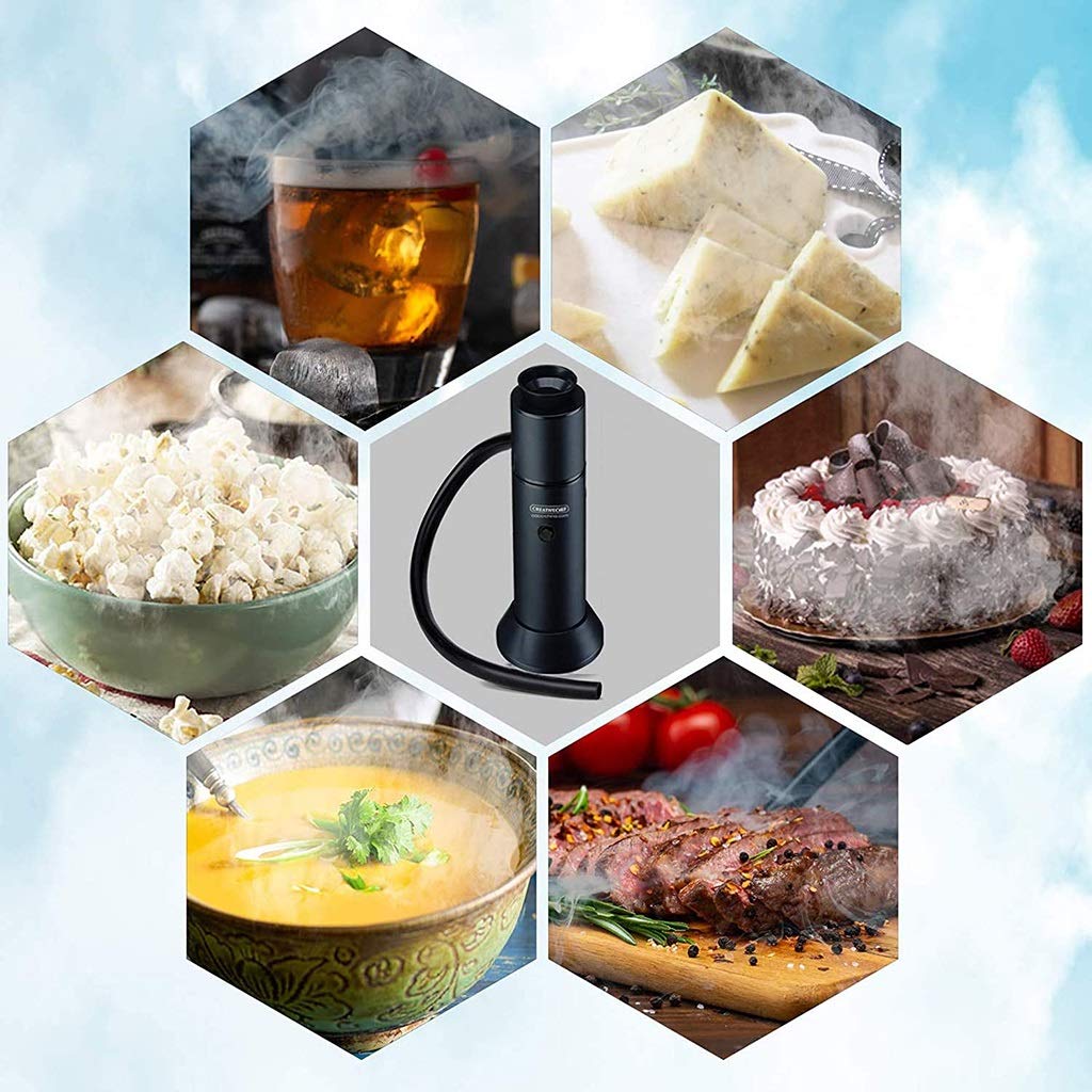 Portable Smoking Gun with Hose & Dome - Handheld Wood Smoke Infuser for Meat, Salmon, Cocktails, Cheese - Perfect for BBQ, Grilling & Home Kitchen Use