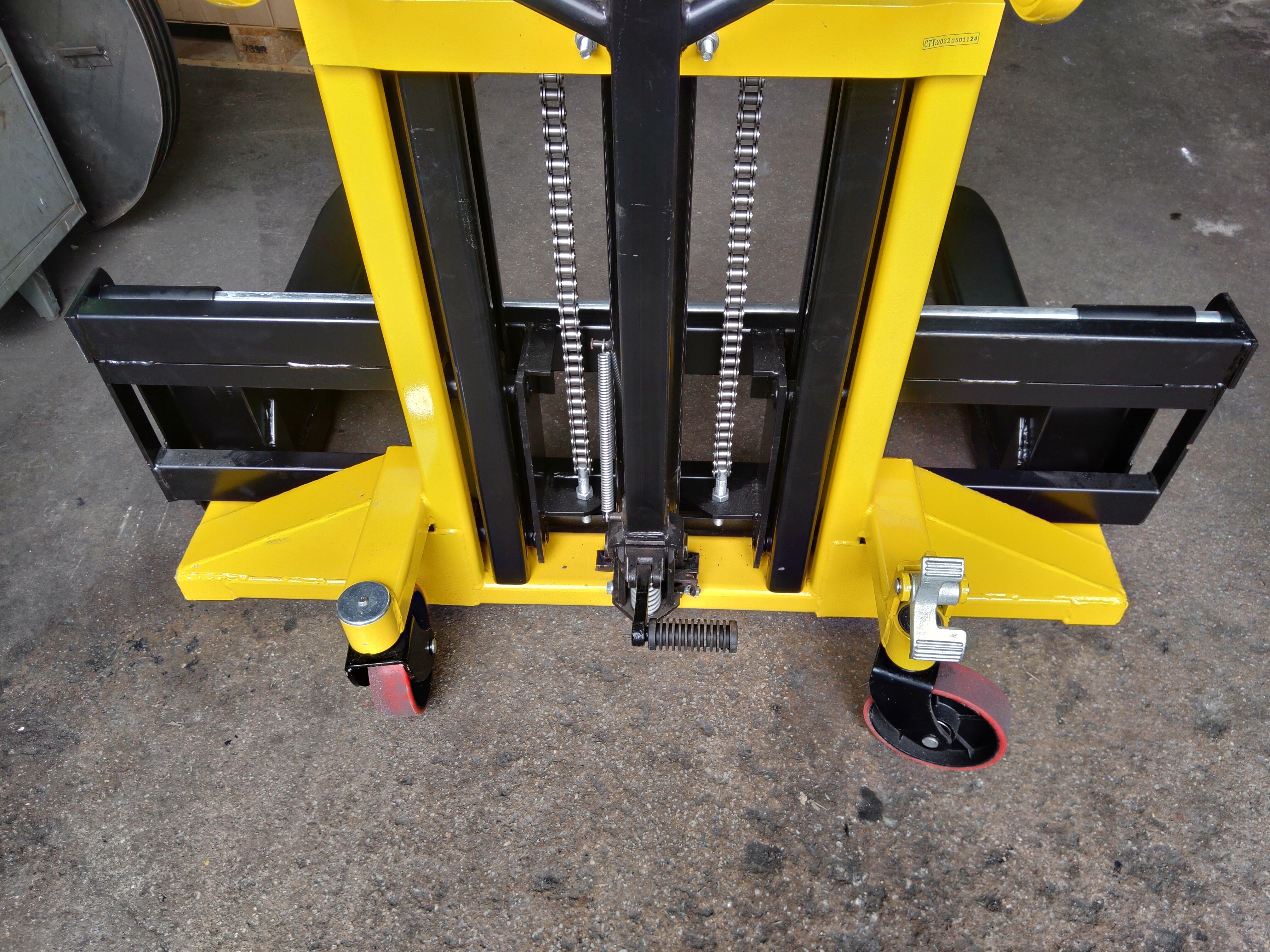 AIKO 1 Ton Heavy Duty Wide Leg Hand Stacker with PU Wheels (1400mm Front Leg Width) - Model PT CTY EWH1T/2M | Warehouse Equipment, Pallet Handling, Industrial Material Transport