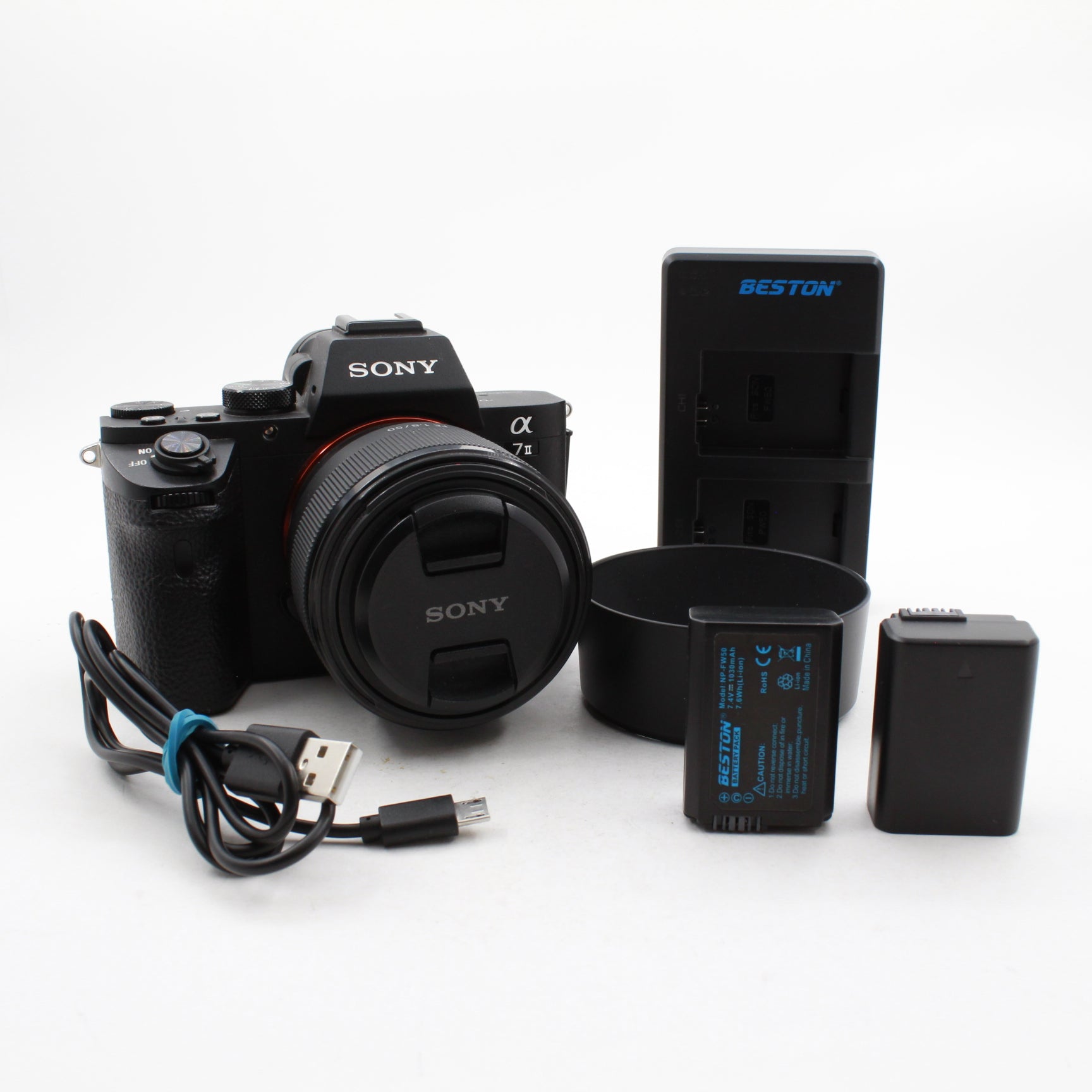 Refurbished Sony Alpha a7 II Full Frame Mirrorless Digital Camera with FE 50mm f/1.8 Lens - Perfect for Portrait, Street & Travel Photography