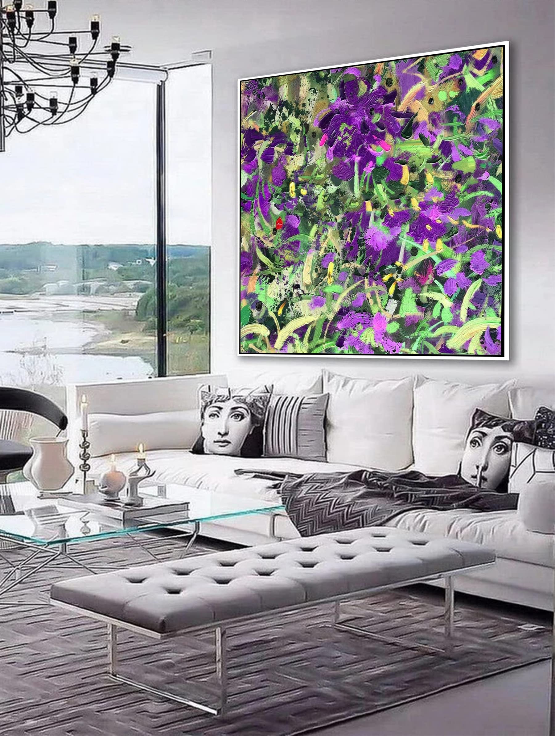 Desert Abstract Painting - Purple & Brown Large Canvas Wall Art for Living Room, Bedroom & Office Decor | Modern Home & Office Decor