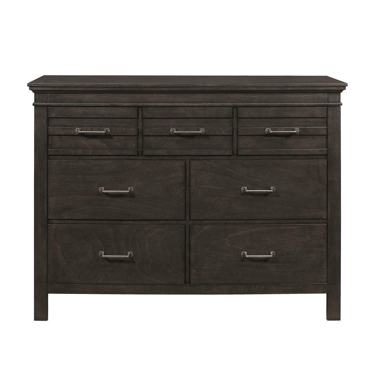 Blaire Farmhouse Dresser in Espresso - Rustic Wooden Chest of Drawers for Bedroom, Living Room, or Nursery Storage