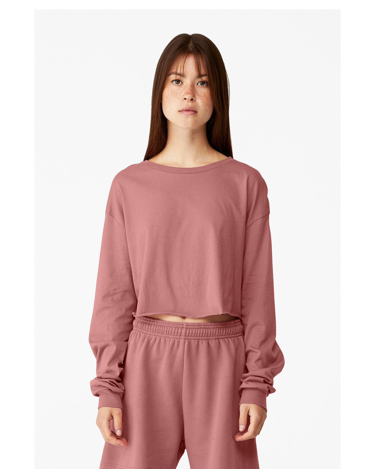 Bella + Canvas 6501B Women's Cropped Long Sleeve T-Shirt - Soft Cotton Tee for Casual Wear, Workout & Layering | Trendy Streetwear & Gym Outfit