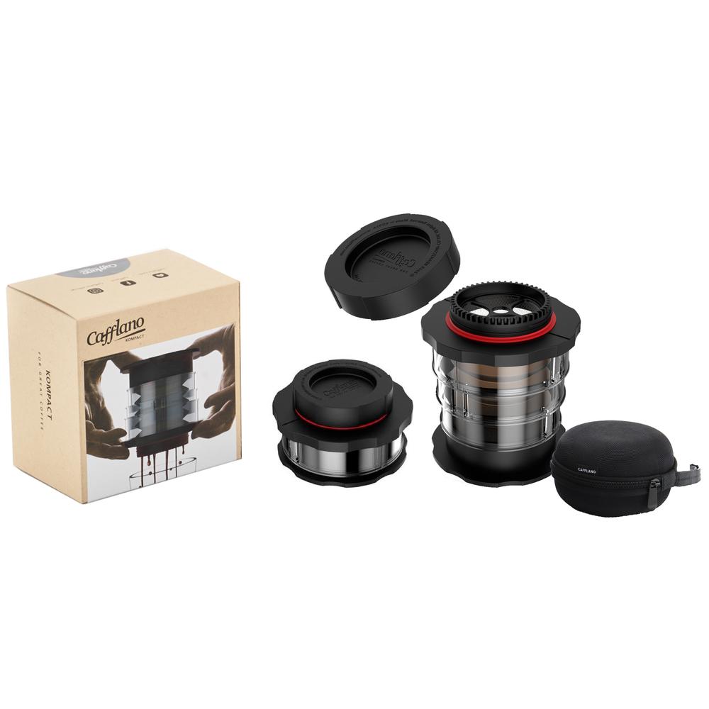 Cafflano Kompact Portable All-in-One Coffee Maker - Compact Travel French Press with Built-in Grinder for Fresh Coffee Anywhere - Perfect for Camping, Office & Outdoor Adventures
