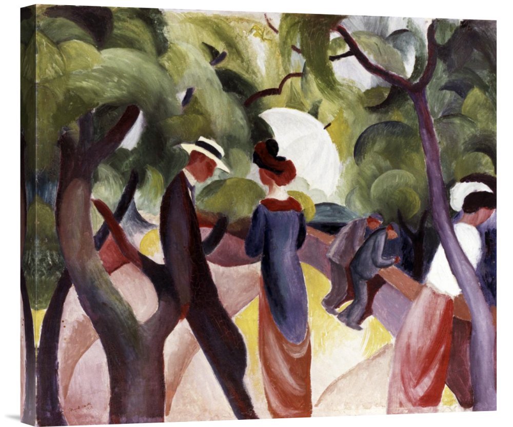 August Macke Promenade Canvas Wall Art Print - Gallery Wrap Giclee Reproduction - Perfect for Living Room, Bedroom & Office Decor