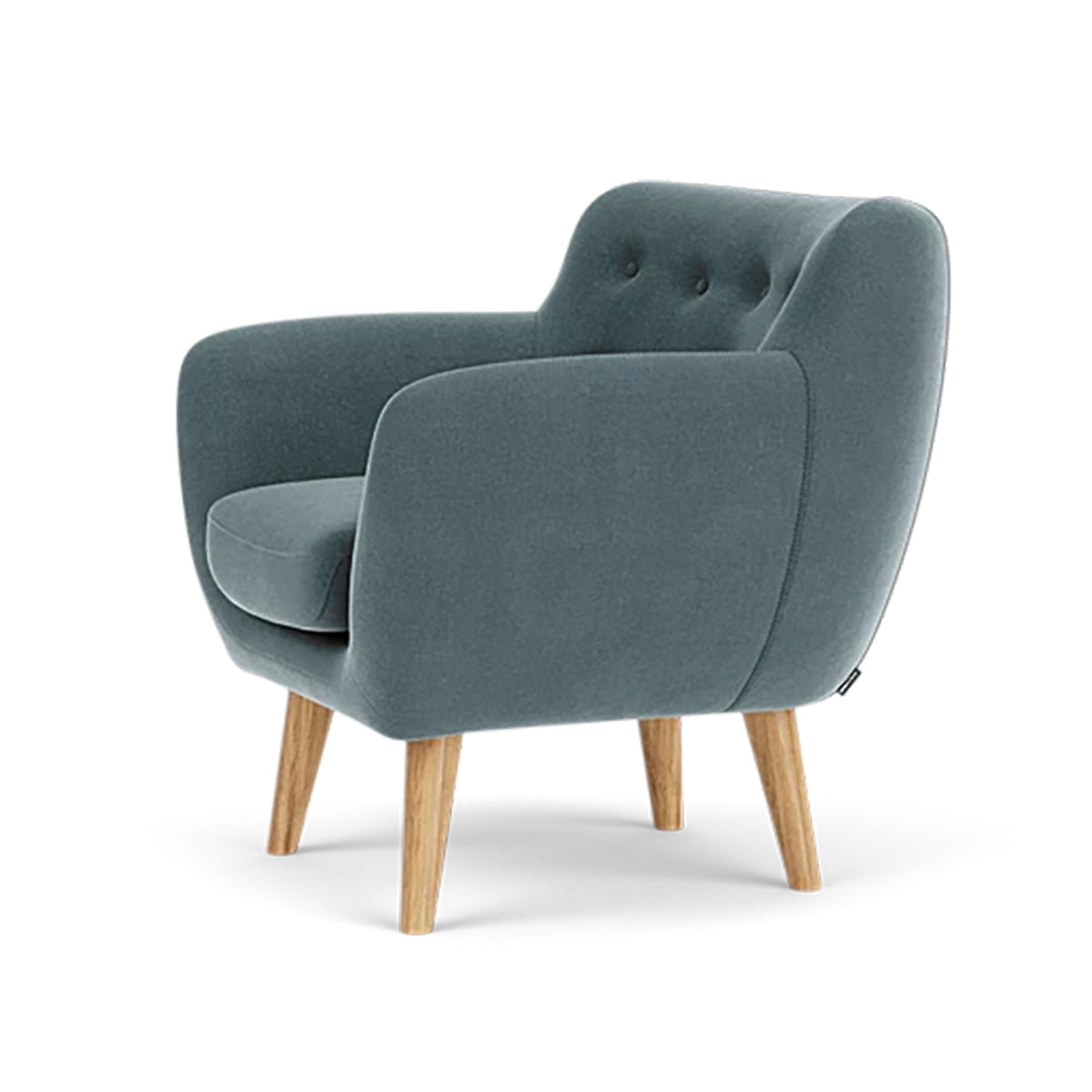 Anne Fabric Armchair - Modern Upholstered Accent Chair for Living Room, Bedroom & Office - Comfortable Lounge Chair with Sturdy Wooden Legs (Perfect for Reading, Relaxing & Home Decor)