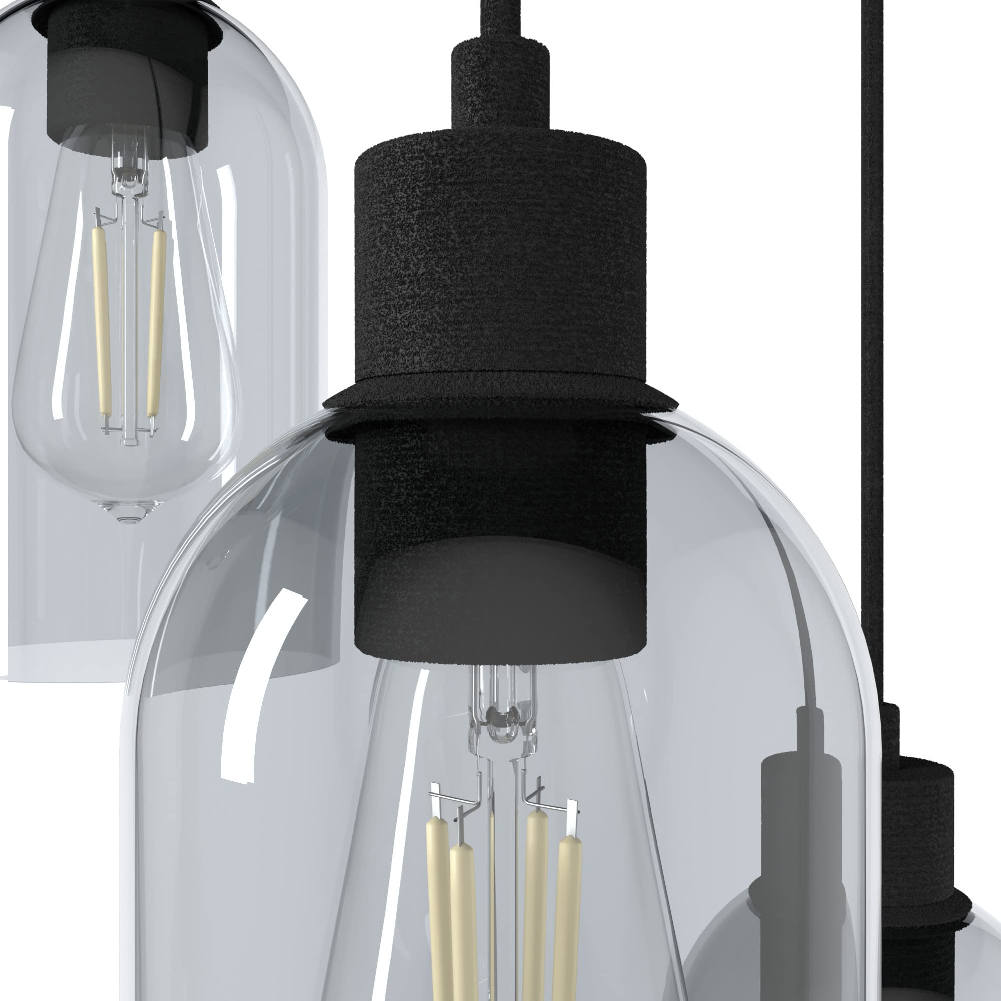 Hunter Fan Company 19719 Lochemeade 5-Light Cluster Pendant Ceiling Light Fixture - Natural Iron Finish - Perfect for Dining Room, Kitchen Island or Entryway Lighting