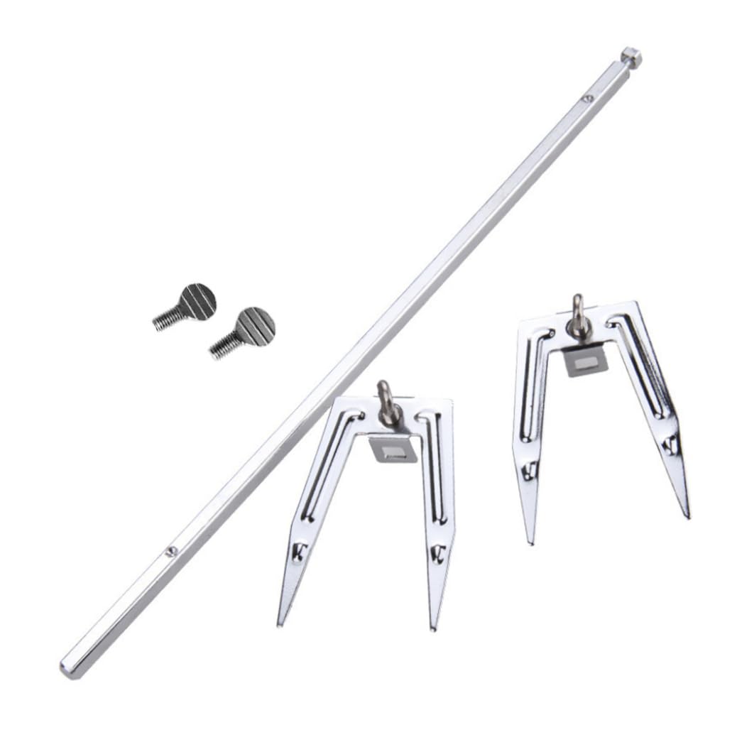 Stainless Steel Rotisserie Forks Set - 34cm Grill Spit Rods for Air Fryer, Roast Chicken, Fish & Meat - Perfect for BBQ, Camping & Outdoor Cooking