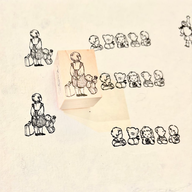 Krimgen Wooden Rubber Stamp - Departure Stamp for Travel Scrapbooking, DIY Crafts & Document Marking | Handmade Wood Stamp for Passport, Journal & Stationery