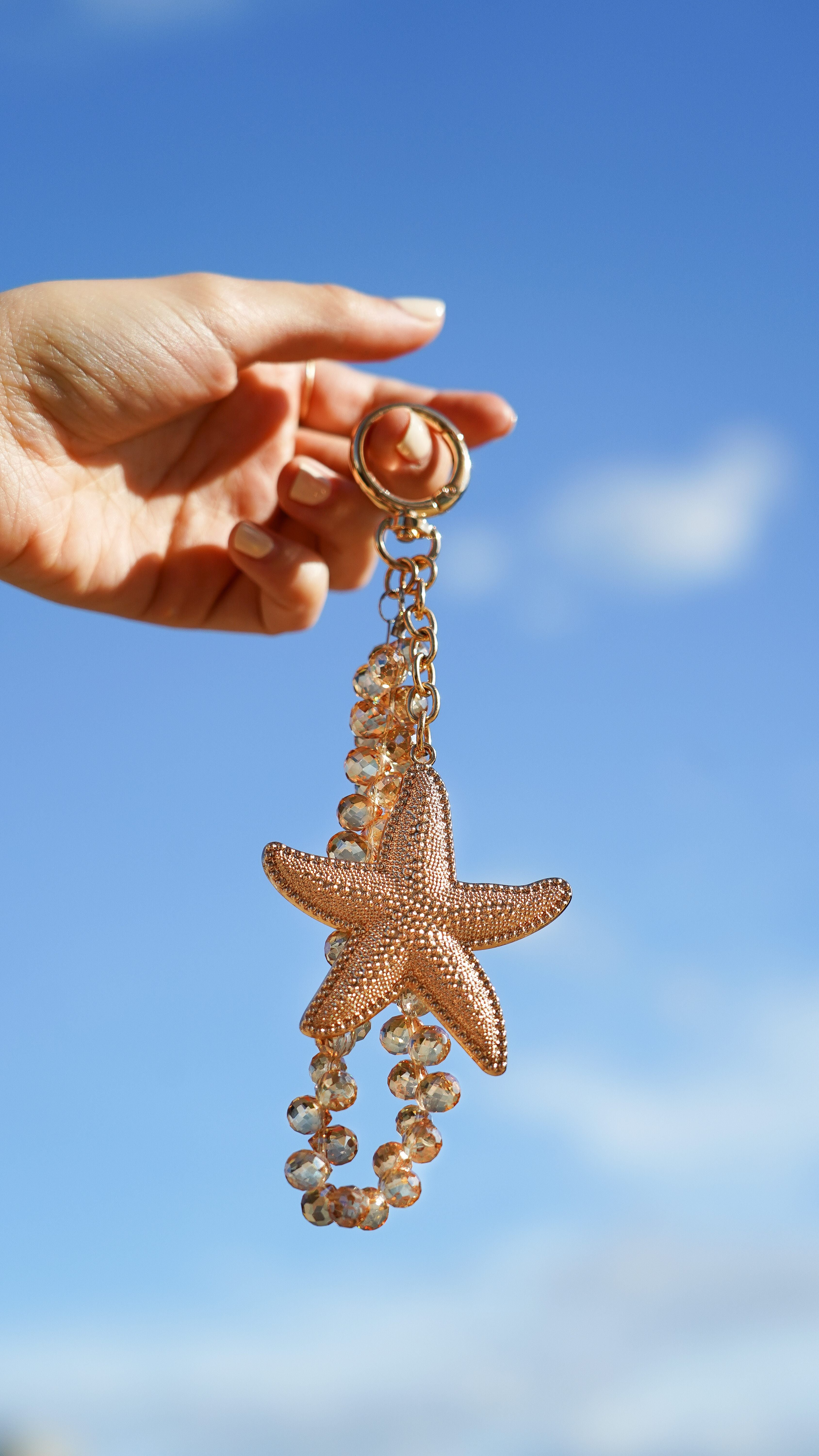 Sun-Kissed Starfish Charm Bracelet - Adjustable Beaded Wristband for Women - Perfect for Beach Vacations, Summer Outfits & Boho Fashion Accessories