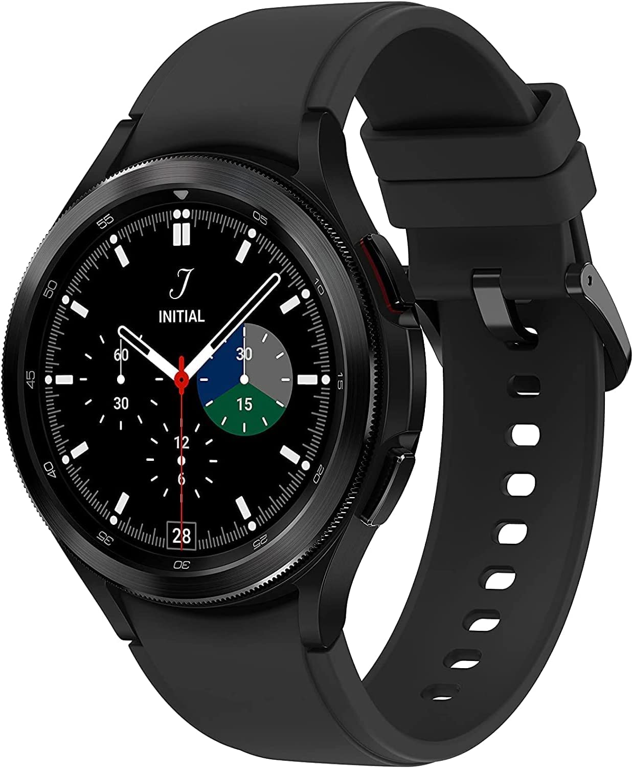 SAMSUNG Galaxy Watch 4 46mm Smartwatch with Bonus White Band - ECG Monitor, Fitness & Sleep Tracker, GPS, Fall Detection, Bluetooth - US Version (Black) | Perfect for Running, Workouts & Daily Health Monitoring