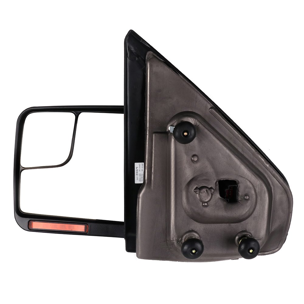 CCiyu Power-Adjusted Heated Towing Mirrors with Turn Signal & Puddle Light - Compatible with 2004-2014 Ford F-150 Series Trucks (LH Left & RH Right, Black) - Perfect for Enhanced Visibility & Safety While Towing or Night Driving