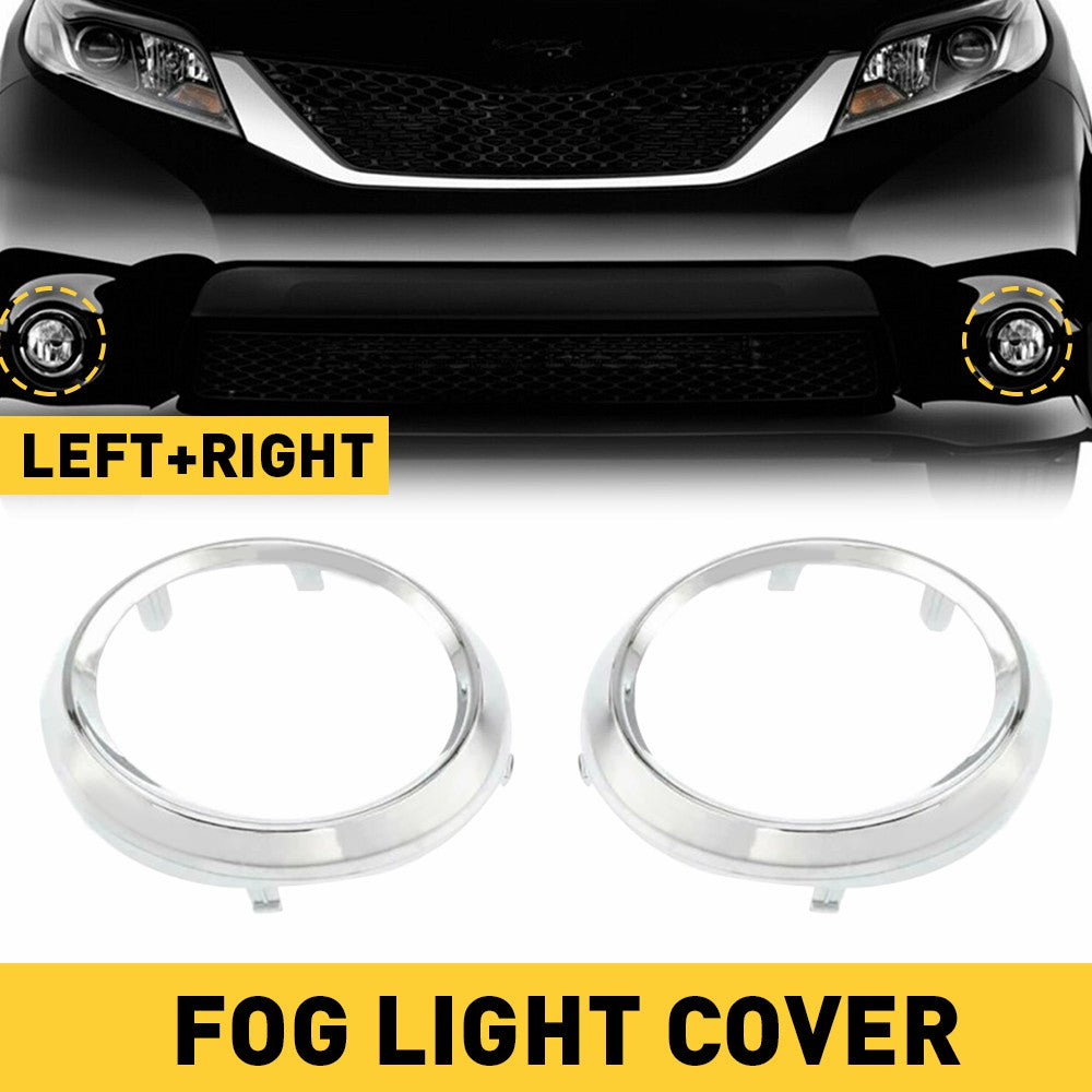 2013-2017 Toyota Tacoma & Sienna L Fog Light Bezel Set - Compatible with 2011-2017 Sienna Base/LE/Limited/SE/XLE Models - Perfect for Off-Roading & Night Driving Safety Upgrades