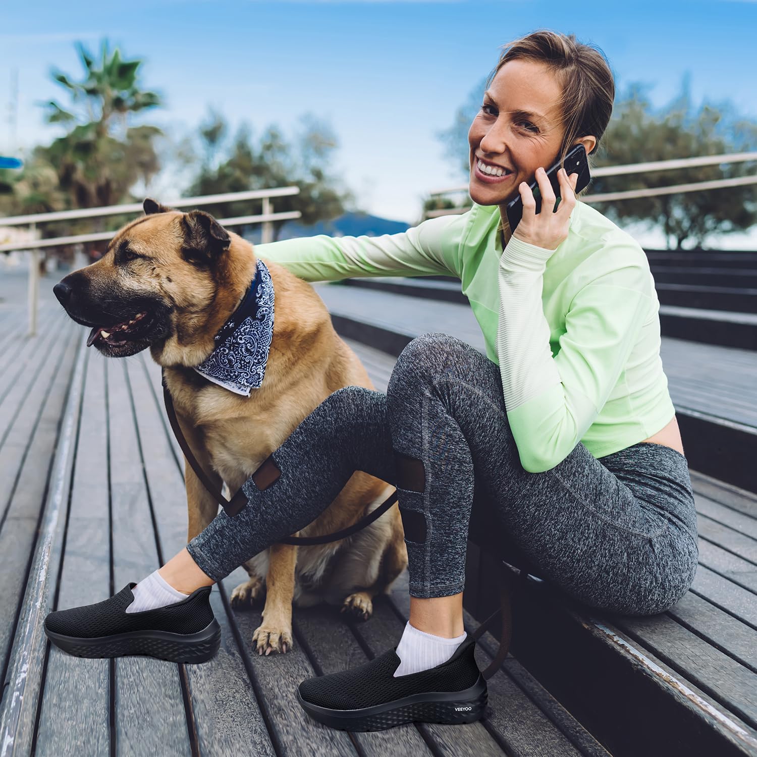 VEEYOO ZURIN Women's Slip On Walking Shoes with Arch Support - Lightweight No Lace Sneakers, Non-Slip Breathable Tennis Shoes for Casual, Travel & Work - Perfect for Walking, Running Errands & All-Day Comfort