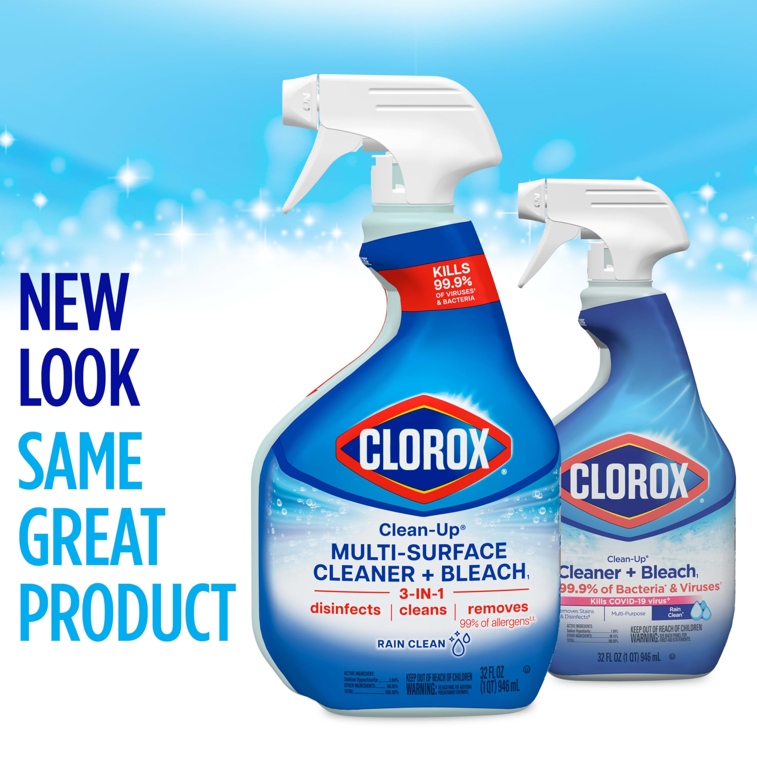 Clorox Fresh Scent Multi-Surface Cleaner Spray - Eliminates Odors & Disinfects for Kitchens, Bathrooms & More | Perfect for Home & Office Cleaning