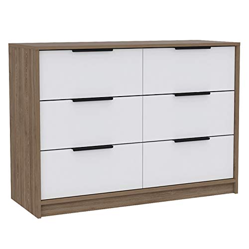 BOWERY HILL 4-Drawer Pine Wood Dresser in White Finish - Perfect for Bedroom, Nursery, or Guest Room Storage