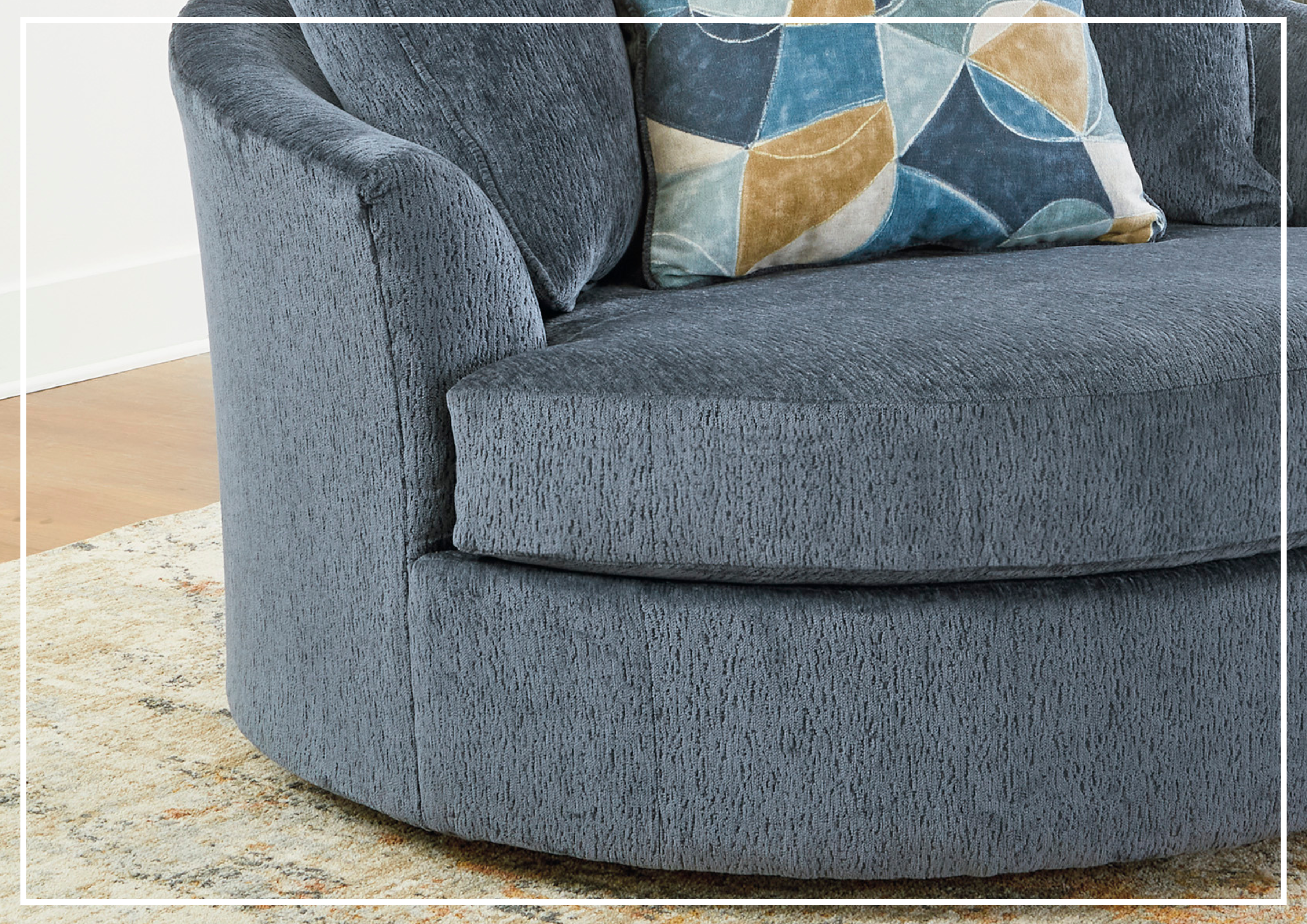 Gio Italia Home Maven Swivel Accent Chair - Modern Living Room Furniture with 360° Rotation, 2 Color Options (Gray & Beige) - Perfect for Small Spaces, Reading Nooks & Home Offices
