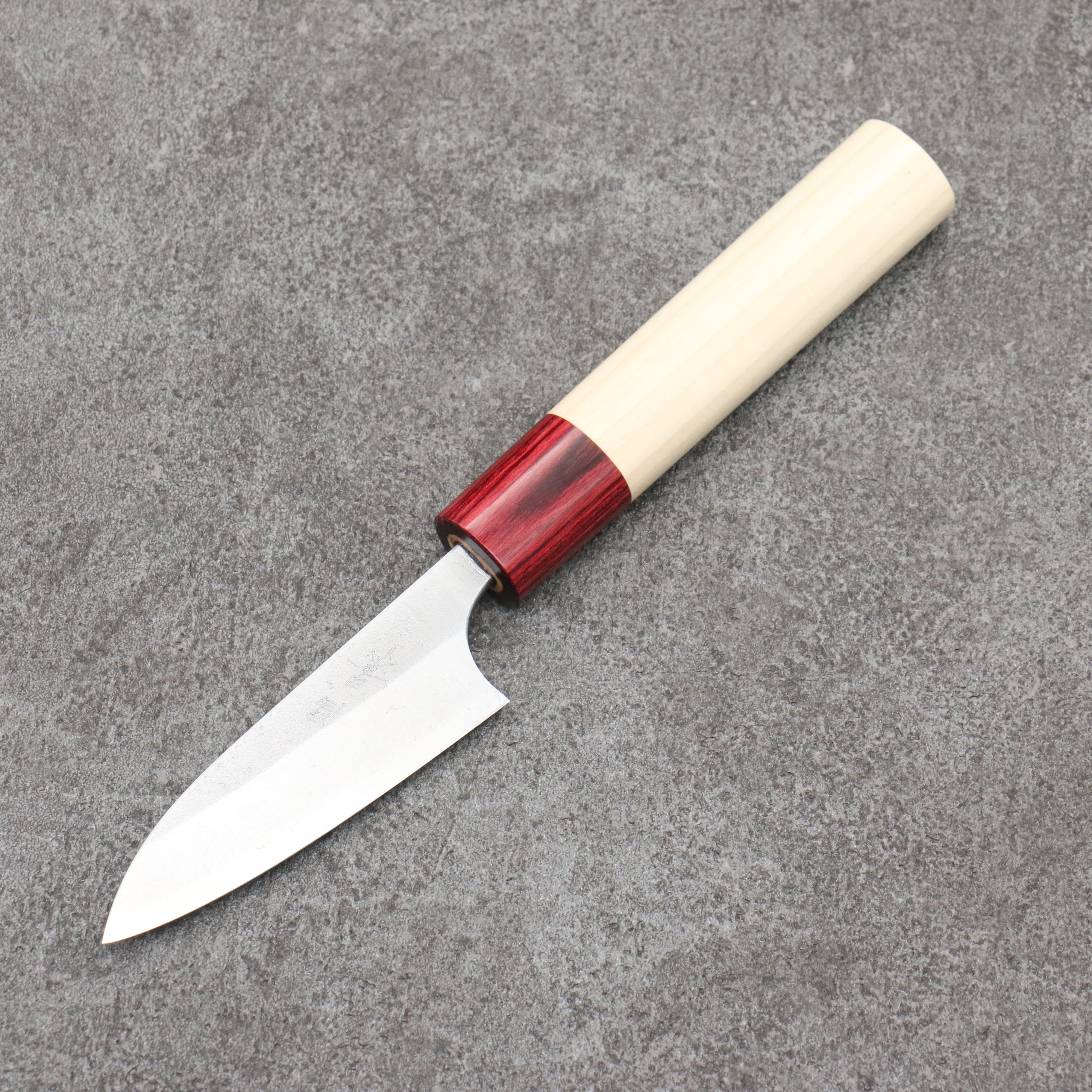 Masakage Yuki 75mm White Steel No.2 Nashiji Paring Knife with Magnolia Handle - Perfect for Precision Peeling, Slicing & Kitchen Prep