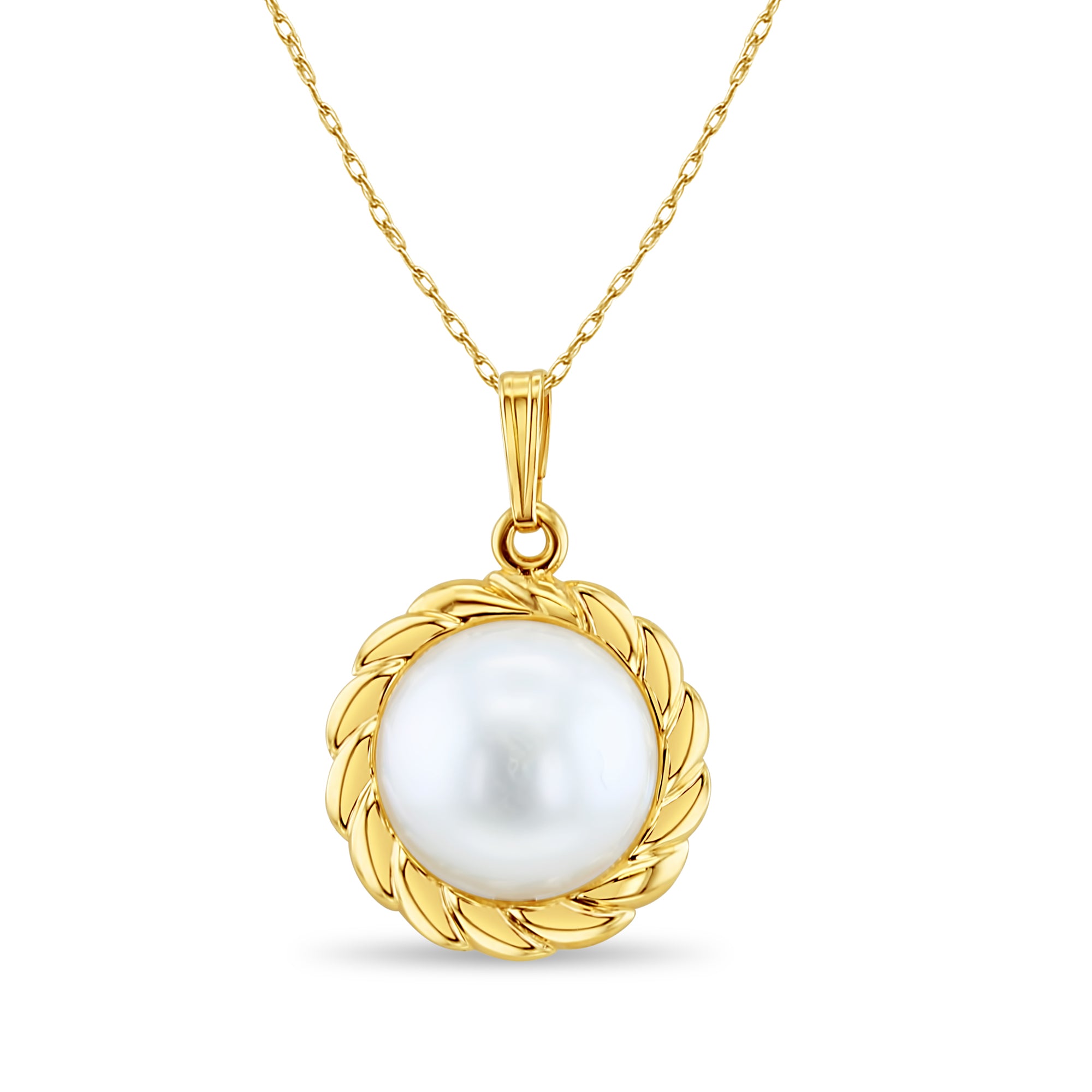 Elegant Mabe Pearl Necklace with Braided Bezel - Perfect for Weddings, Parties & Special Occasions