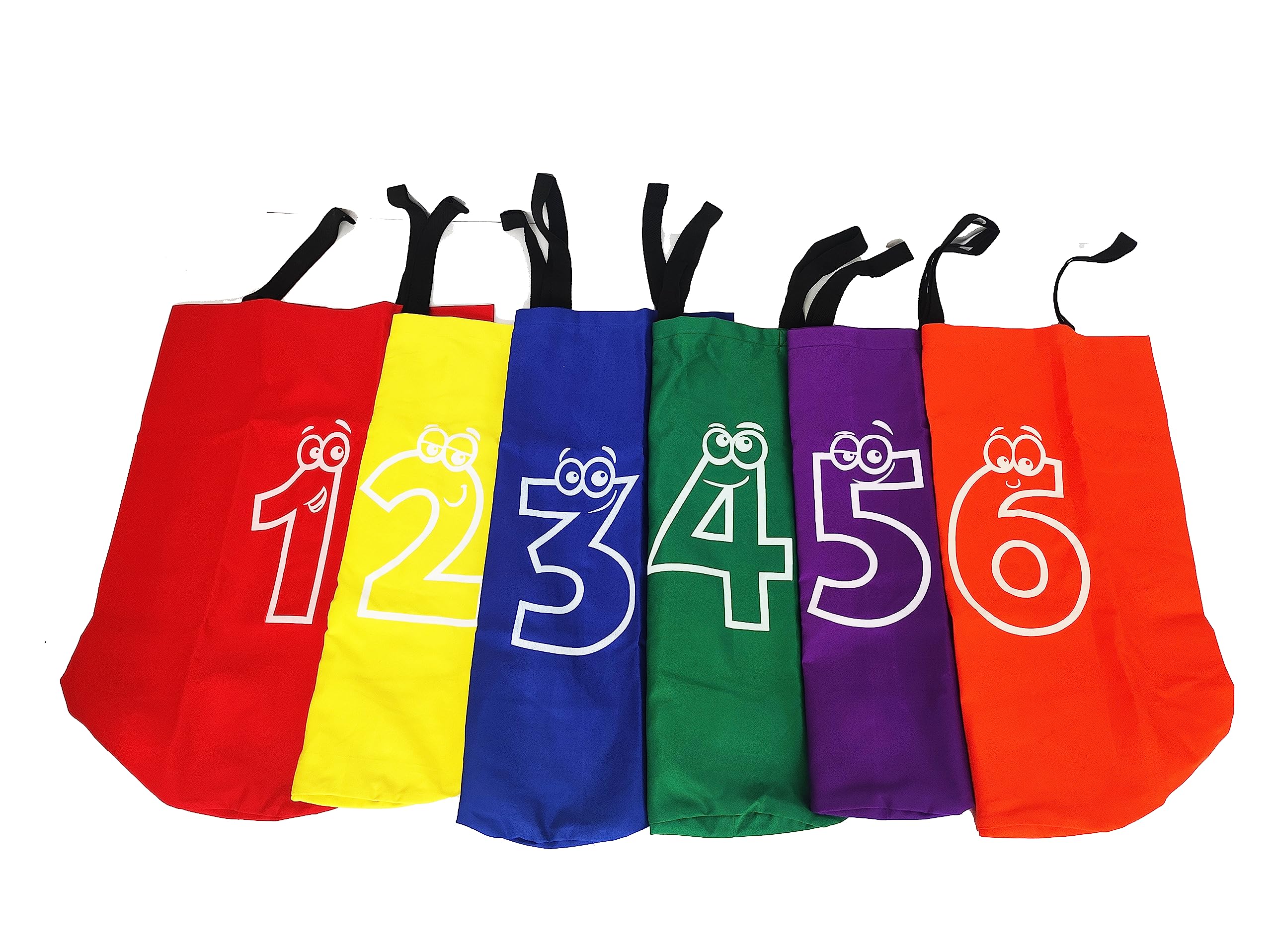 22YardsPro Kids Jumping Sack Race Bags - 6 Piece Set for Outdoor Games, Family Party Activities & Sports Day Events - Perfect for Backyard Fun, School Field Days & Garden Playtime