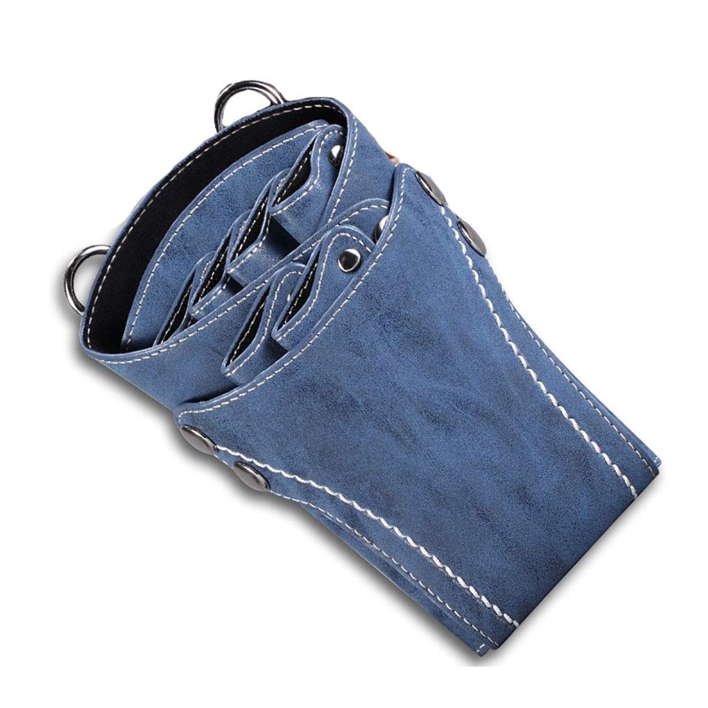 Professional Leather Hair Stylist Waist/Shoulder Belt - Salon Haircutting Tools Holder Bag with Storage Pouch for Scissors, Combs & Brushes | Perfect for Mobile Stylists & Salon Professionals On-The-Go