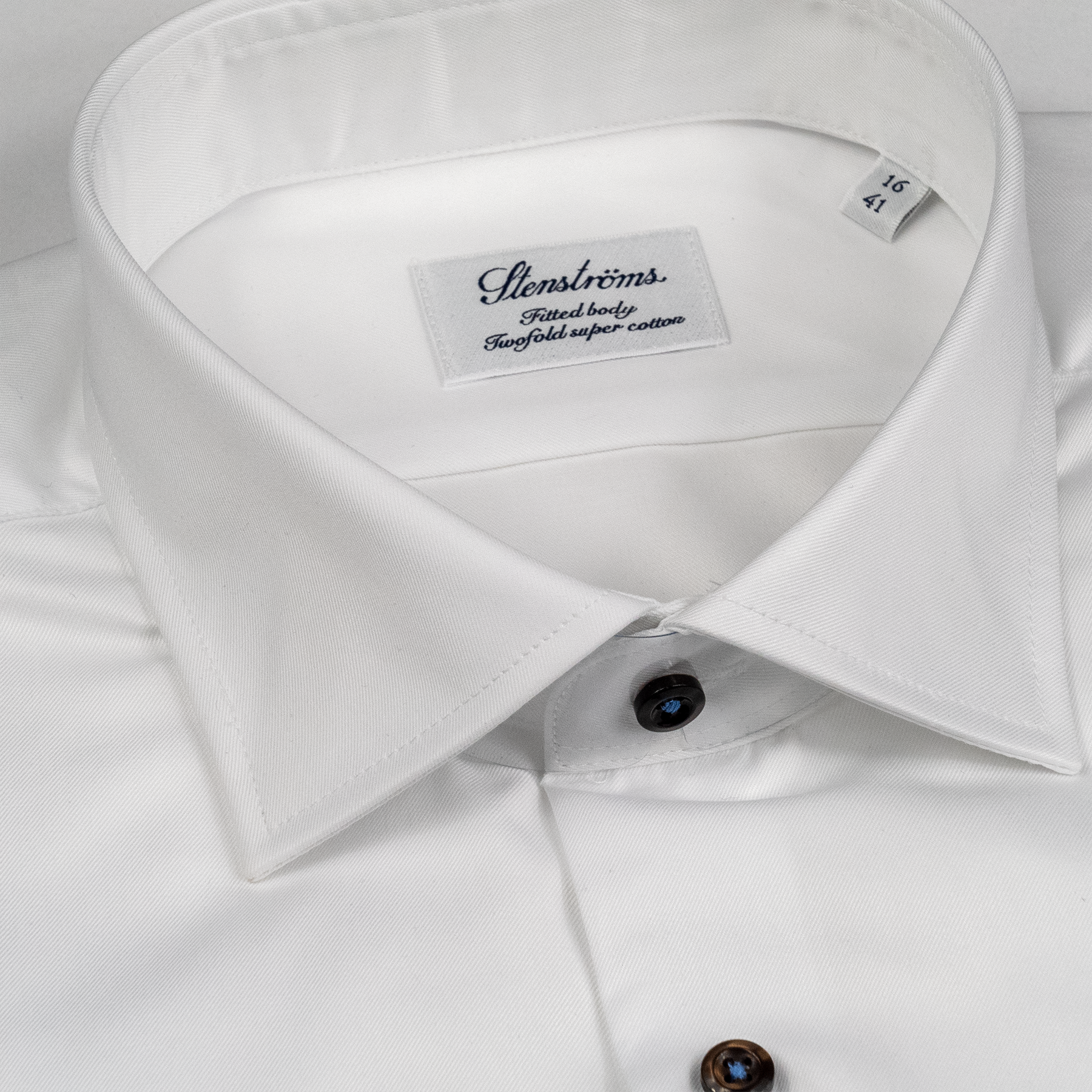 Stenstrom White Solid Dress Shirt for Men - Premium Business & Formal Wear - Perfect for Office, Interviews & Special Occasions