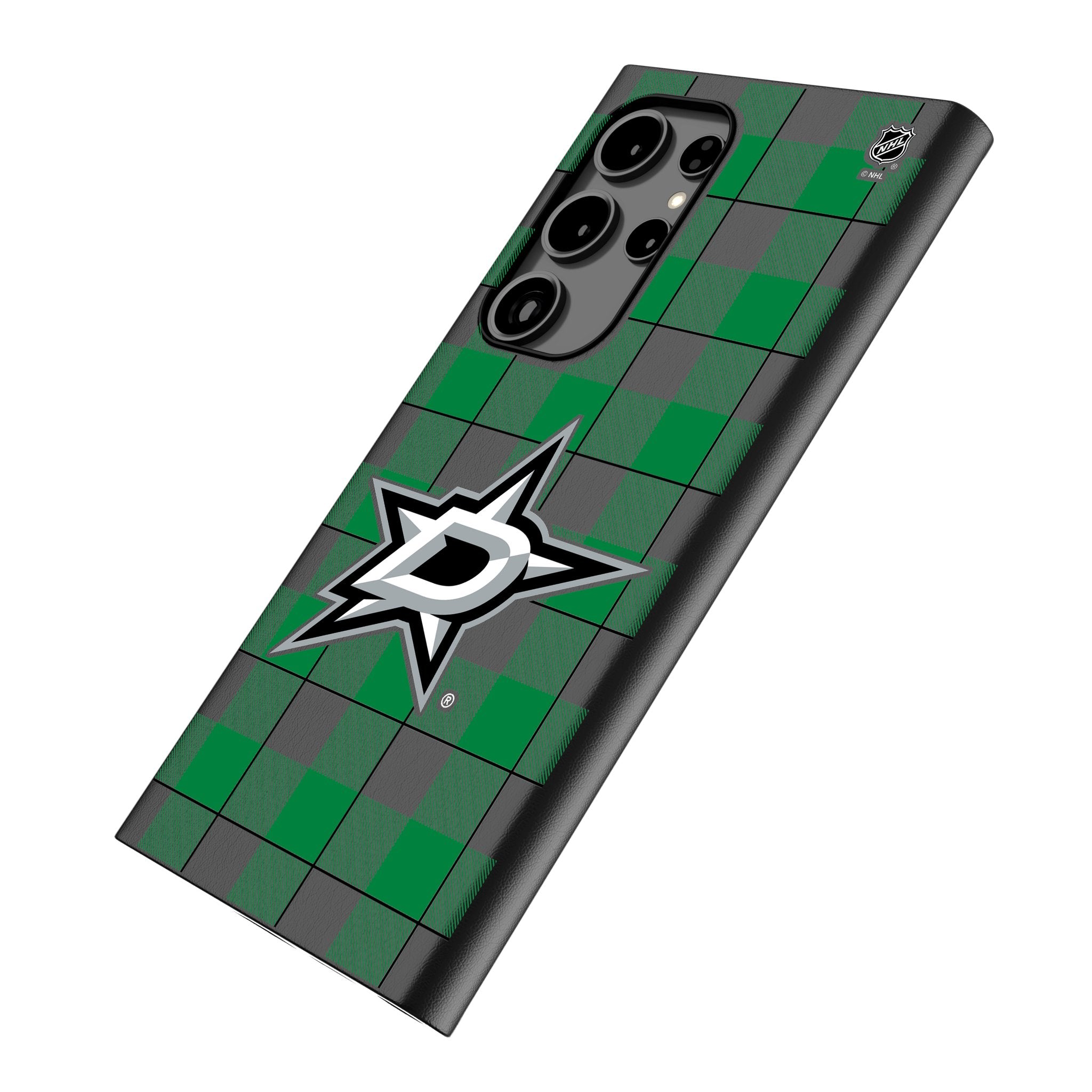 Dallas Stars Plaid MagSafe Compatible Phone Case for Samsung Galaxy S23/S22/S21 - Protective Slim Cover for Wireless Charging | Perfect for Hockey Fans & Game Day