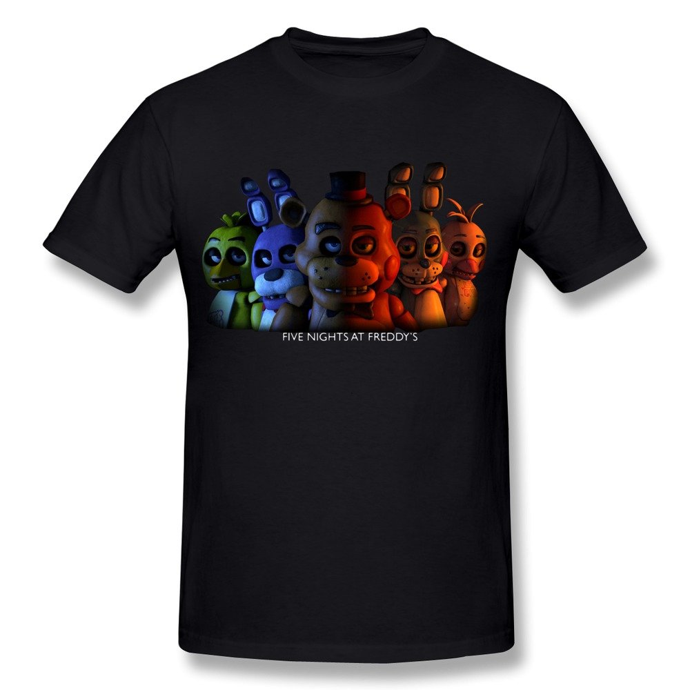 Men's Five Nights at Freddy's Graphic T-Shirt - Black Horror Game Tee for Fans | Perfect for Cosplay, Gaming Events & Halloween