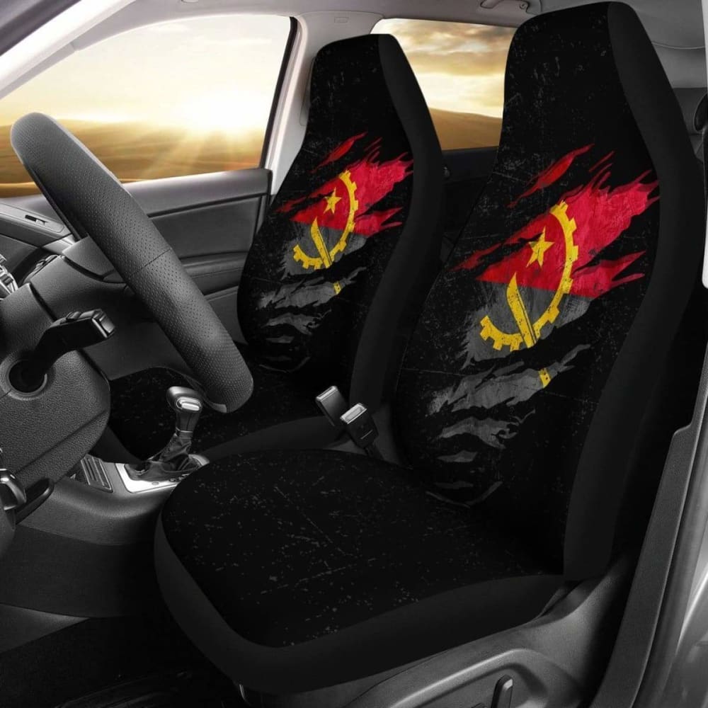 Angola In Me Car Seat Covers - Special Grunge Style 232125 | Premium Custom Fit Seat Protectors for Cars, Trucks & SUVs | Waterproof & Durable for Daily Commute, Road Trips & Outdoor Adventures