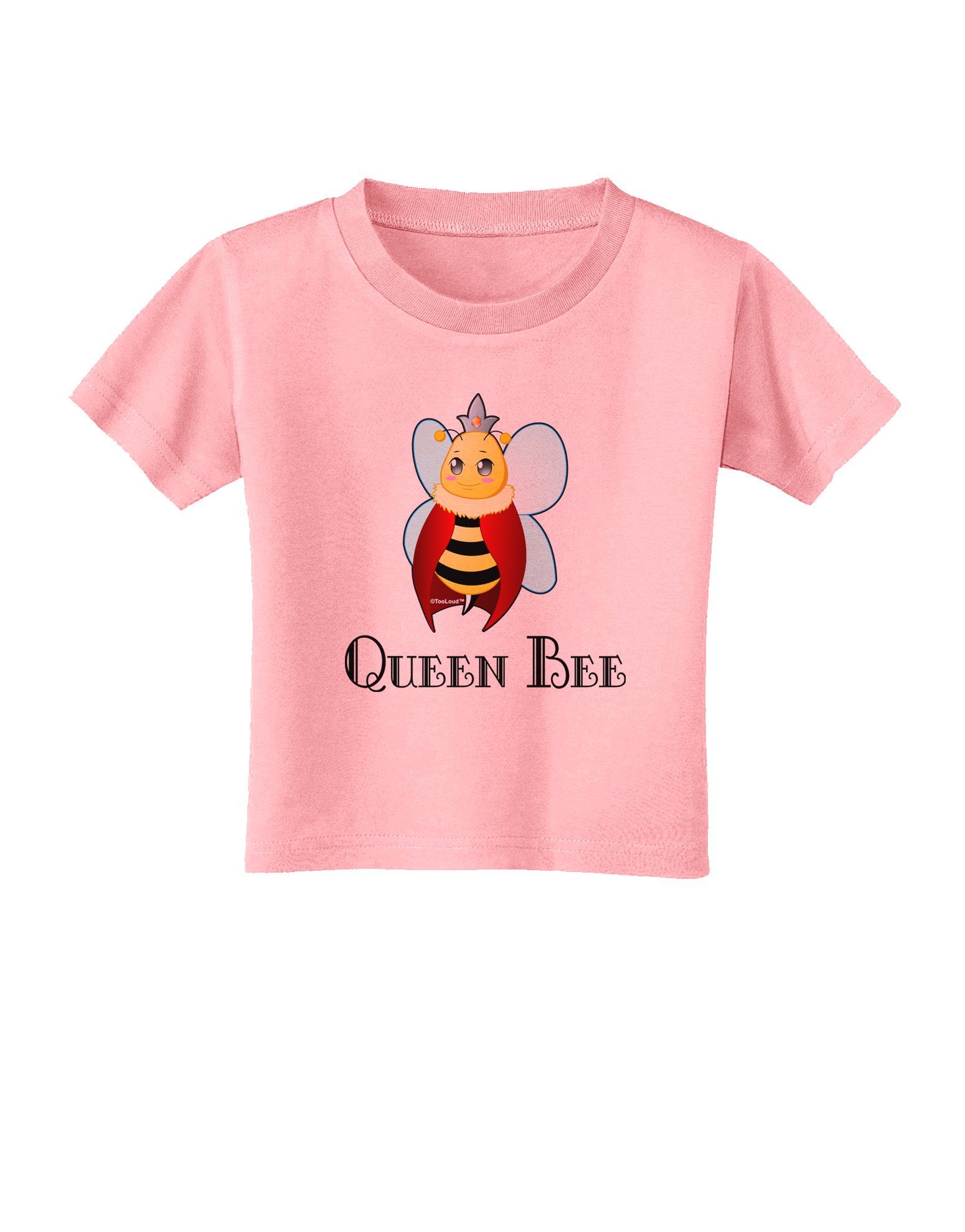 TOOLOUD Queen Bee Print Toddler T-Shirt - Cute Animal Graphic Tee for Baby Girls - Perfect for Playdates, Birthday Parties & Family Photos