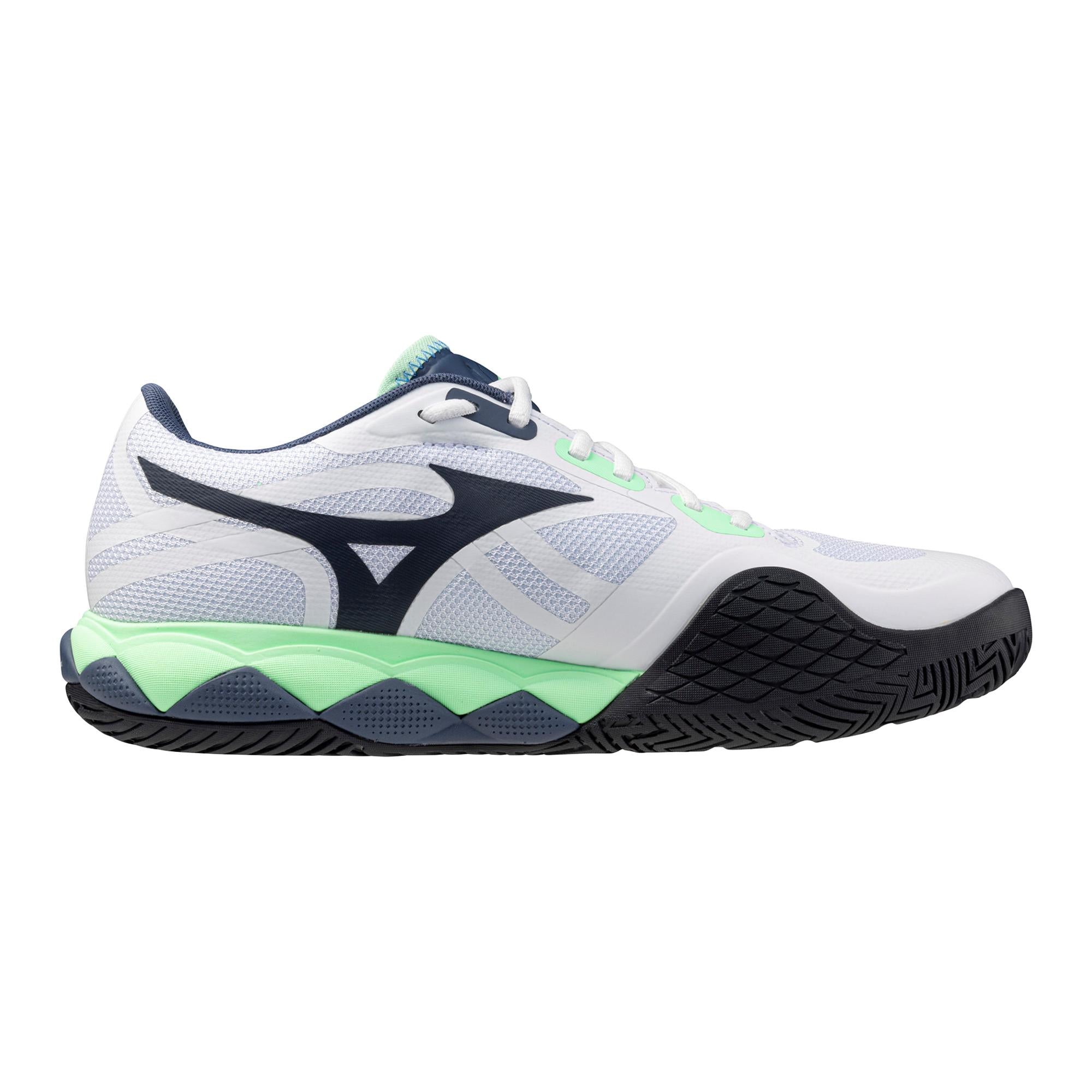 Mizuno Wave Enforce Tour White & Mint Men's Tennis Shoes - Lightweight Performance Court Shoes for Competitive Play & Training