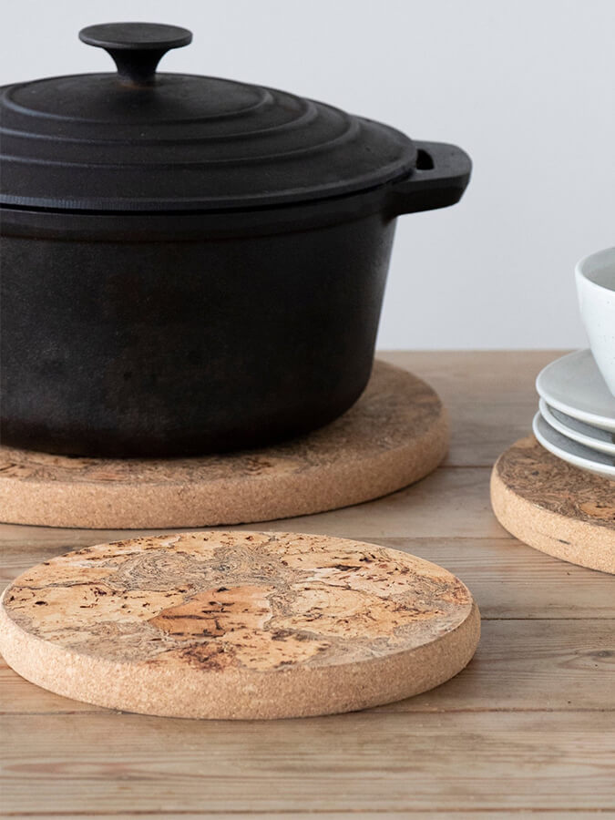 Premium Thick Cork Trivet - Heat Resistant & Eco-Friendly Kitchen Essential for Hot Pots, Pans, and Serving Dishes