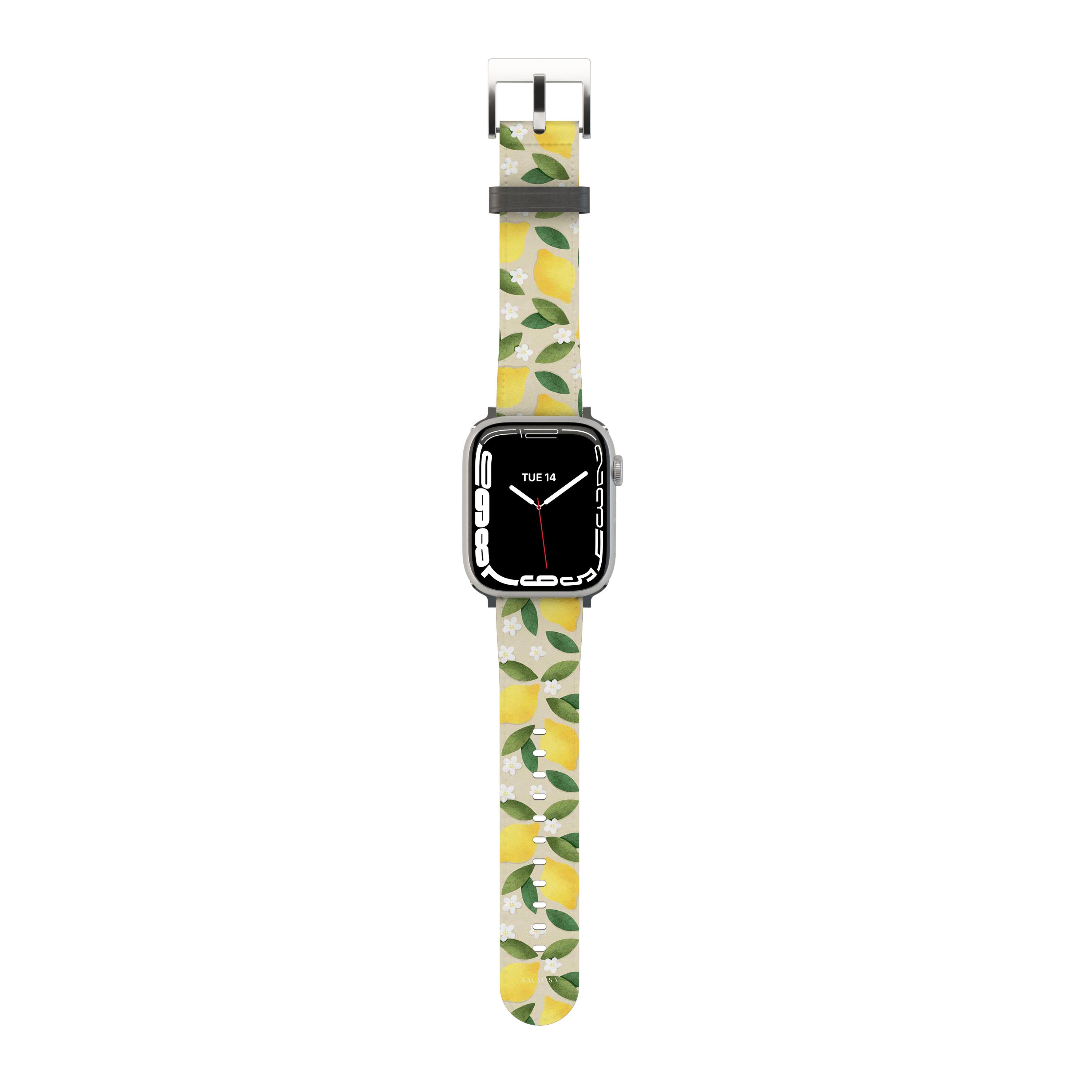 Premium Lemon Summer Mix Apple Watch Band - Soft Silicone Strap for Women & Men, Compatible with All Apple Watch Models - Perfect for Outdoor Activities, Workouts & Casual Wear