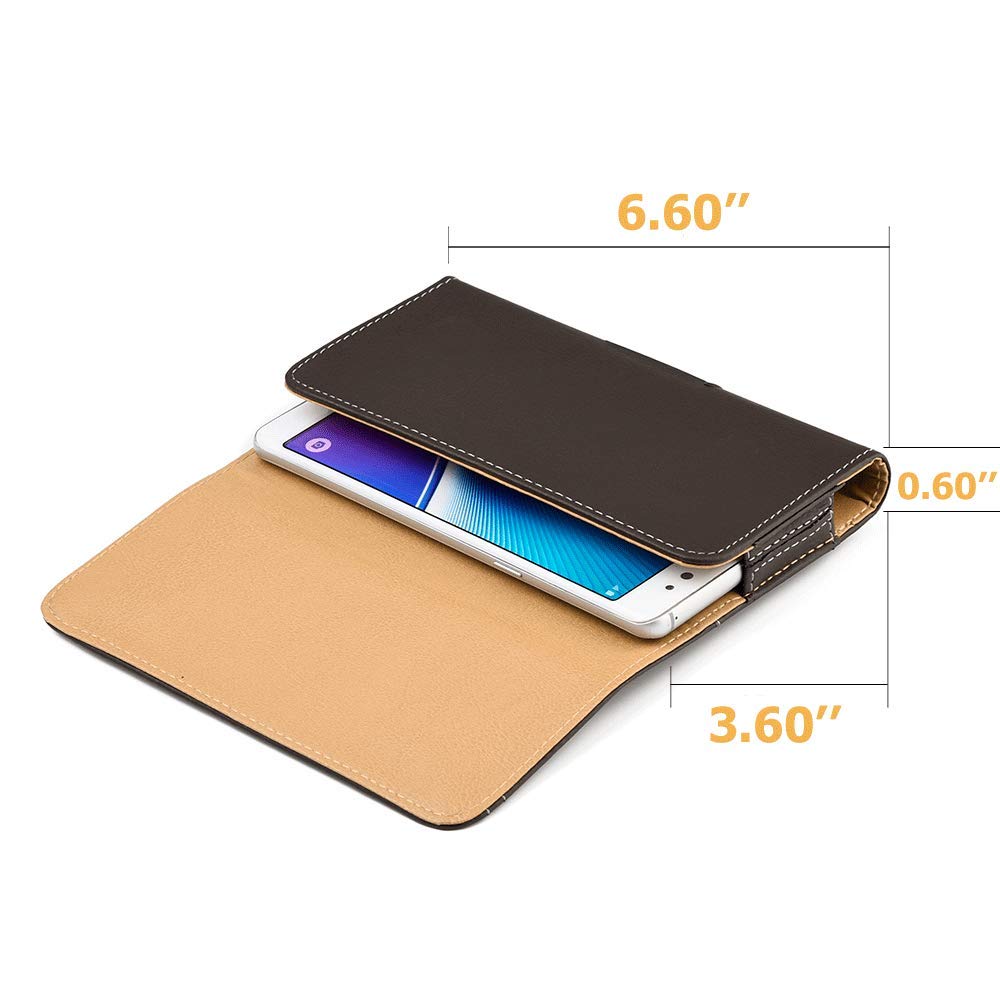 Premium Brown Leather Magnetic Flap Pouch Case for Samsung Galaxy S25 Ultra/S25+/A16/A35/A25/A15/S24 Ultra/S24+/A54 5G/S23 Ultra - Slim Protective Holster for Everyday Carry & Business Use