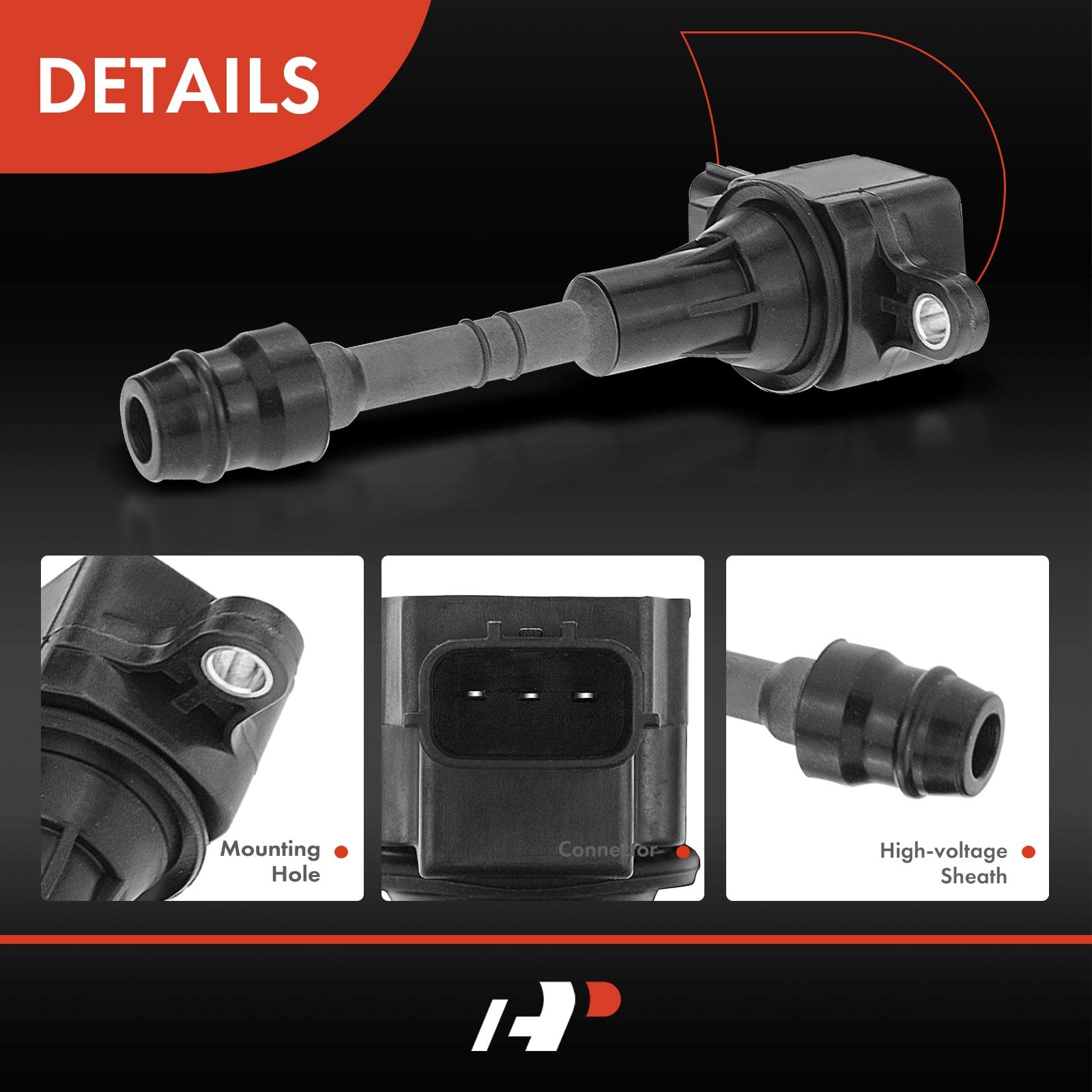 Premium Engine Ignition Coil Pack Set (4-PC) - Compatible with Infiniti Q45 2002-2006, M45 2003-2004 & 2006-2010, FX45 2003-2008, V8 4.5L - Perfect for Smooth Engine Performance & Reliable Ignition System Replacement