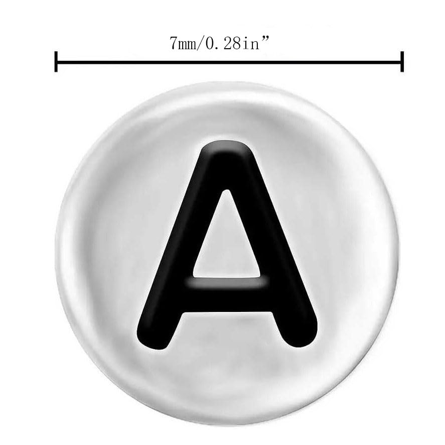 1200pcs 4x7mm Silver Letter Beads for Jewelry Making - Alphabet Beads for Friendship Bracelets, DIY Craft Supplies - Perfect for Christmas Gifts, Birthday Presents & Handmade Jewelry Projects
