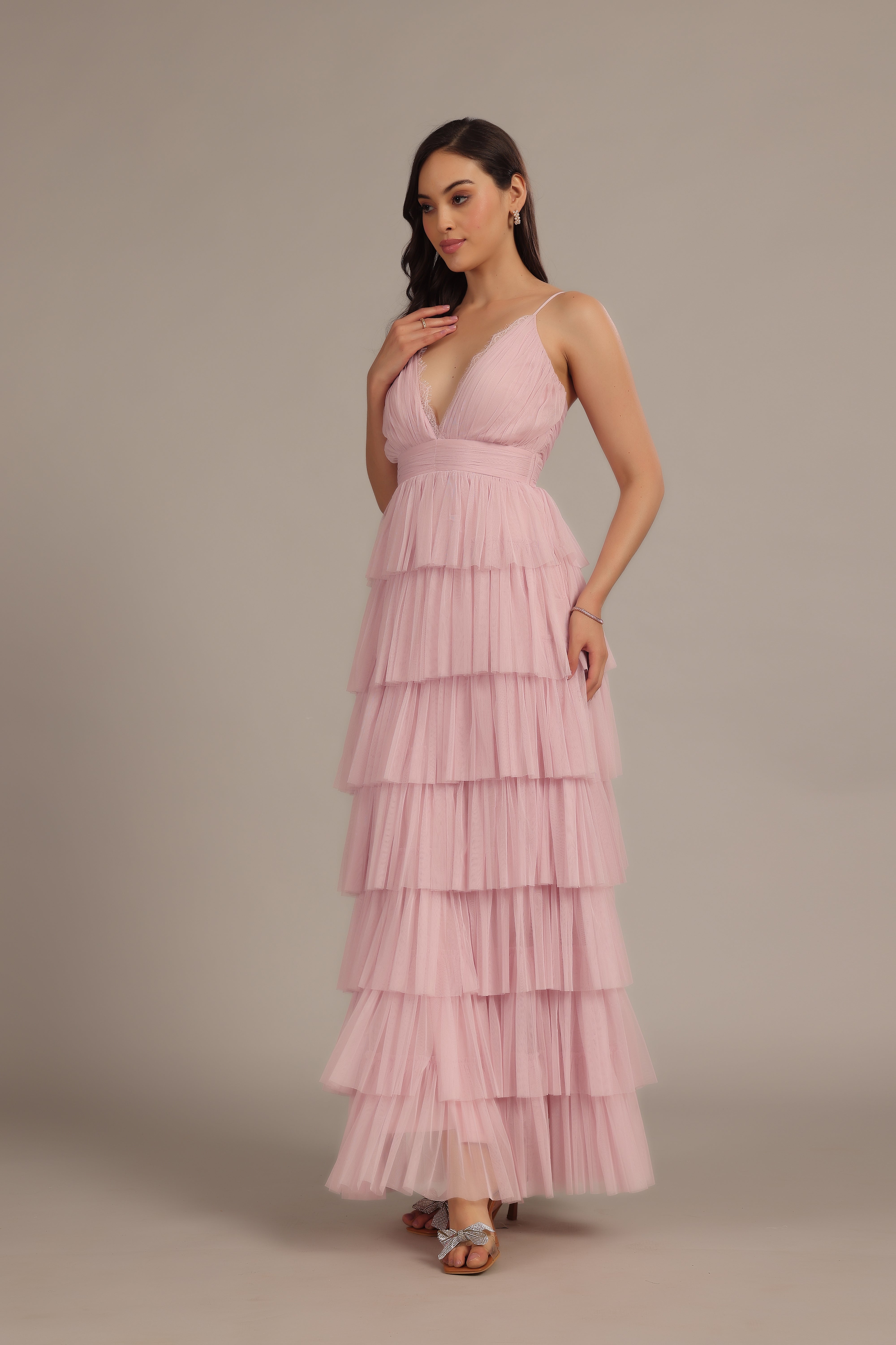 Oakley Women's Maxi Dress - Powder Pink | Flowy Long Summer Dress for Casual Wear, Beach Cover Up & Vacation Outfits