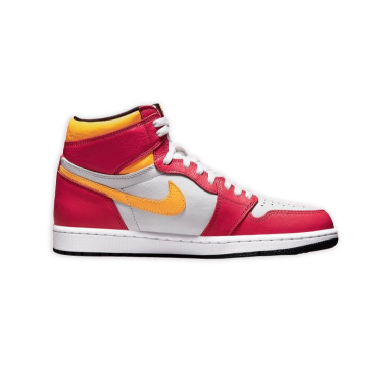 Air Jordan 1 High Retro OG Sneakers - Light Fusion Red & Black Basketball Shoes for Men - Perfect for Streetwear, Casual Wear & Sneaker Collection