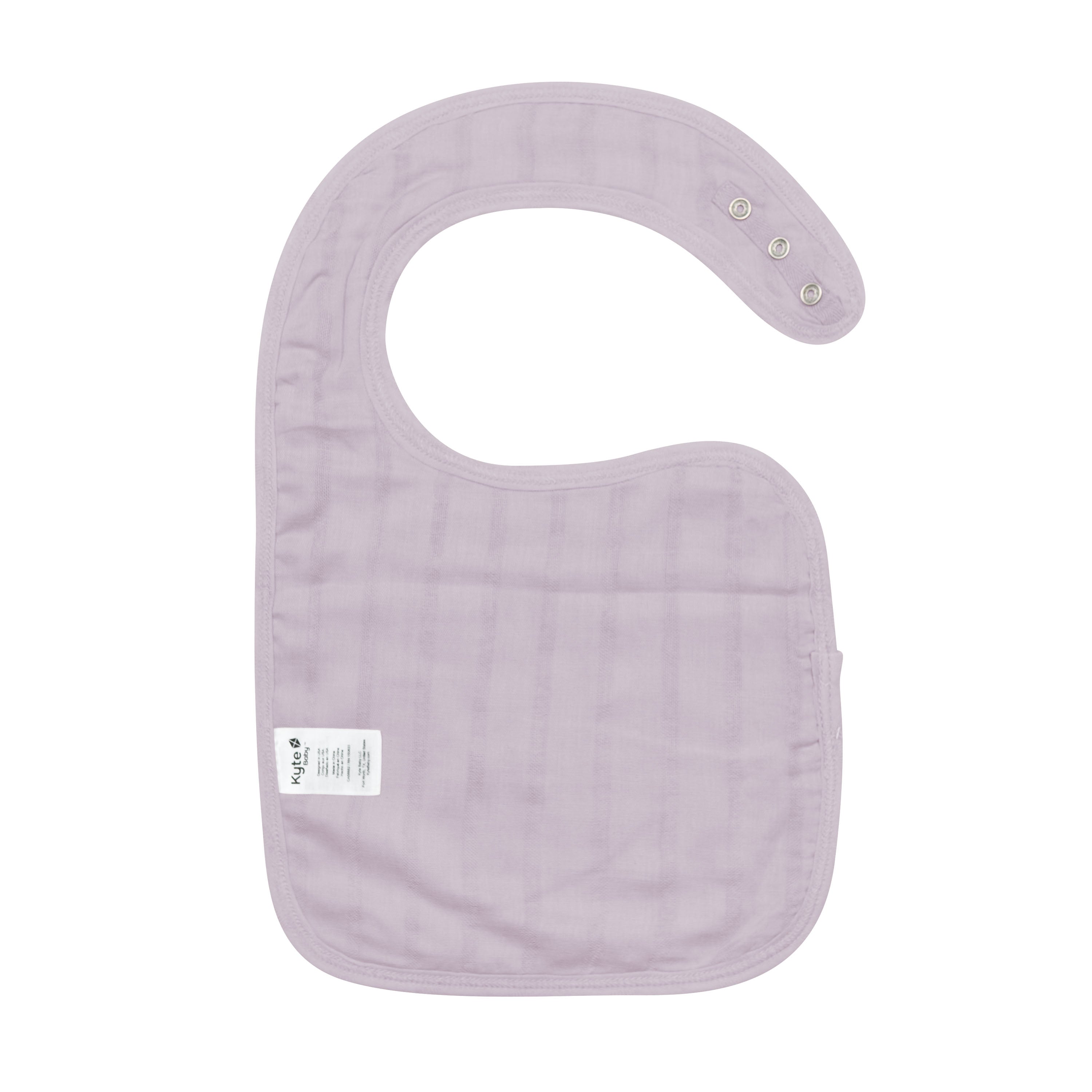 Organic Bamboo Muslin Baby Bib in Wisteria Purple - Soft, Absorbent & Eco-Friendly for Mealtime & Drooling - Perfect for Newborns, Infants & Toddlers