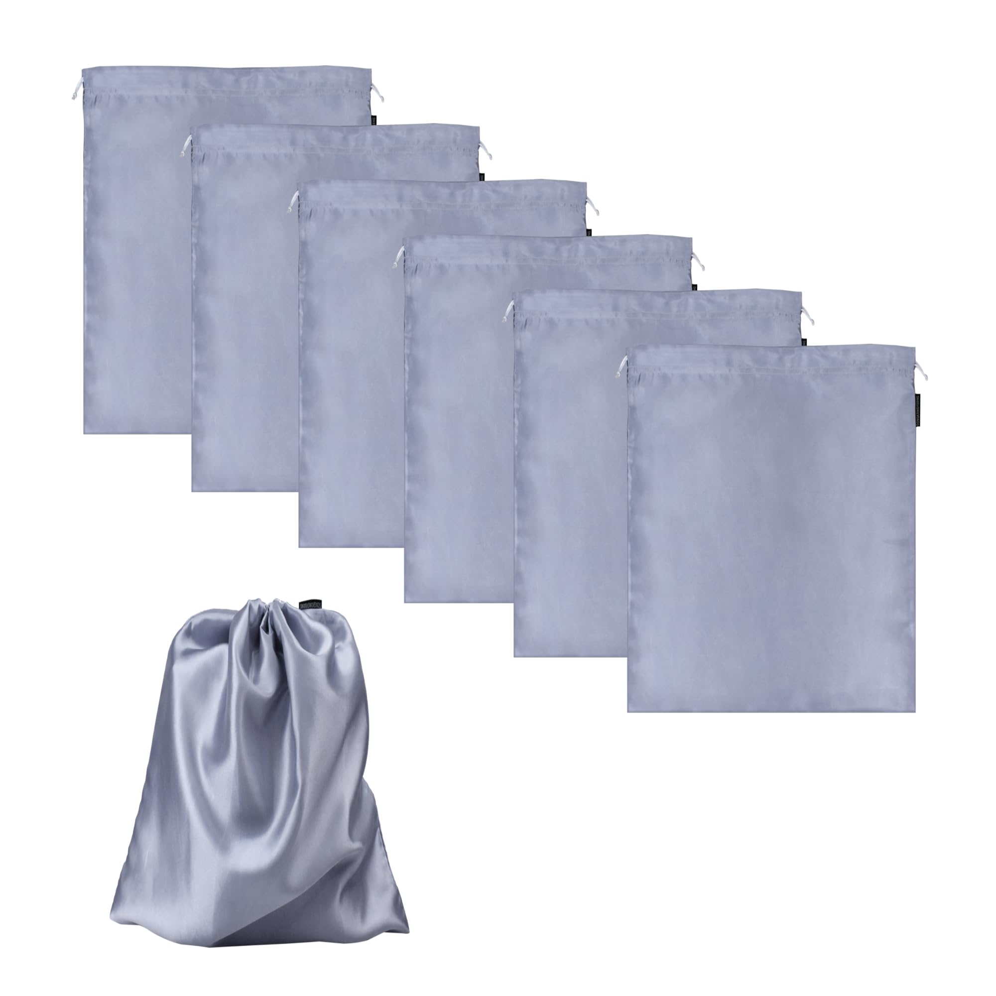 6 Pack Silk Drawstring Storage Bags - Multi-Purpose Organizer for Toys, Travel & Cosmetics | Perfect for Adults, Couples, Camping & Game Accessories | Reusable Gift Bags for Women & Men