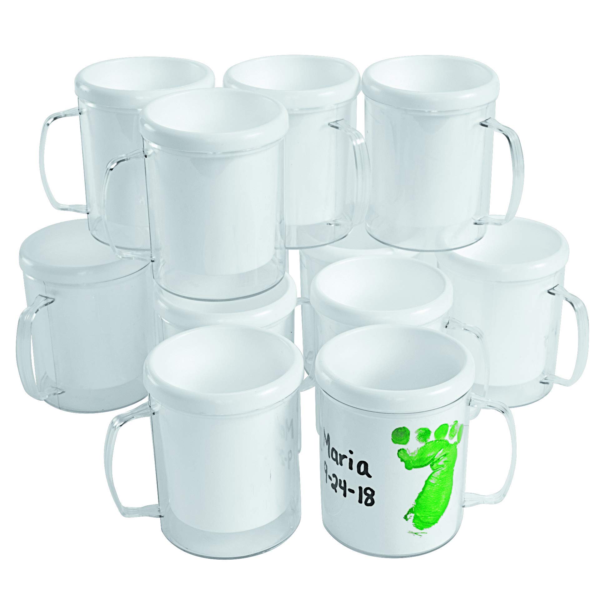 Colorations DIY Custom Mugs Kit - 12 Pack for Kids Craft Project, Personalized Keepsake Gift for Mother's Day, Father's Day, Birthday & Holidays - Perfect for Family Bonding & Creative Activities