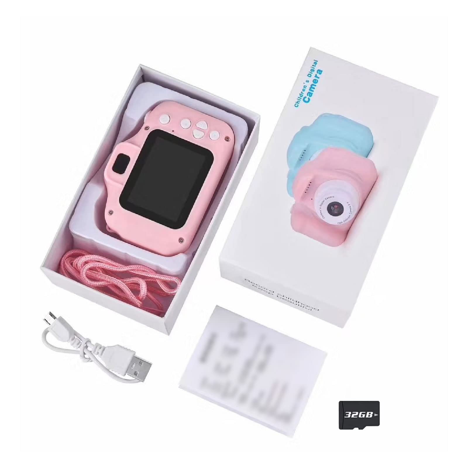 Homeriy Mini Rechargeable Shockproof Kids Digital Camera - 8MP HD Video, 2 Inch Screen - Best Gift for 3-8 Year Old Boys & Girls - Perfect for Outdoor Play, Travel & Birthday Presents